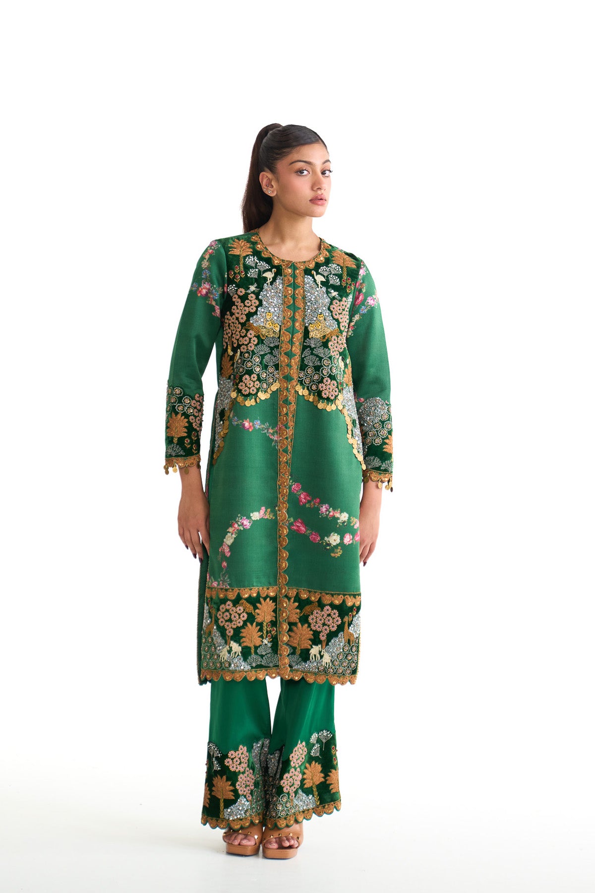Forest bloom long suit set