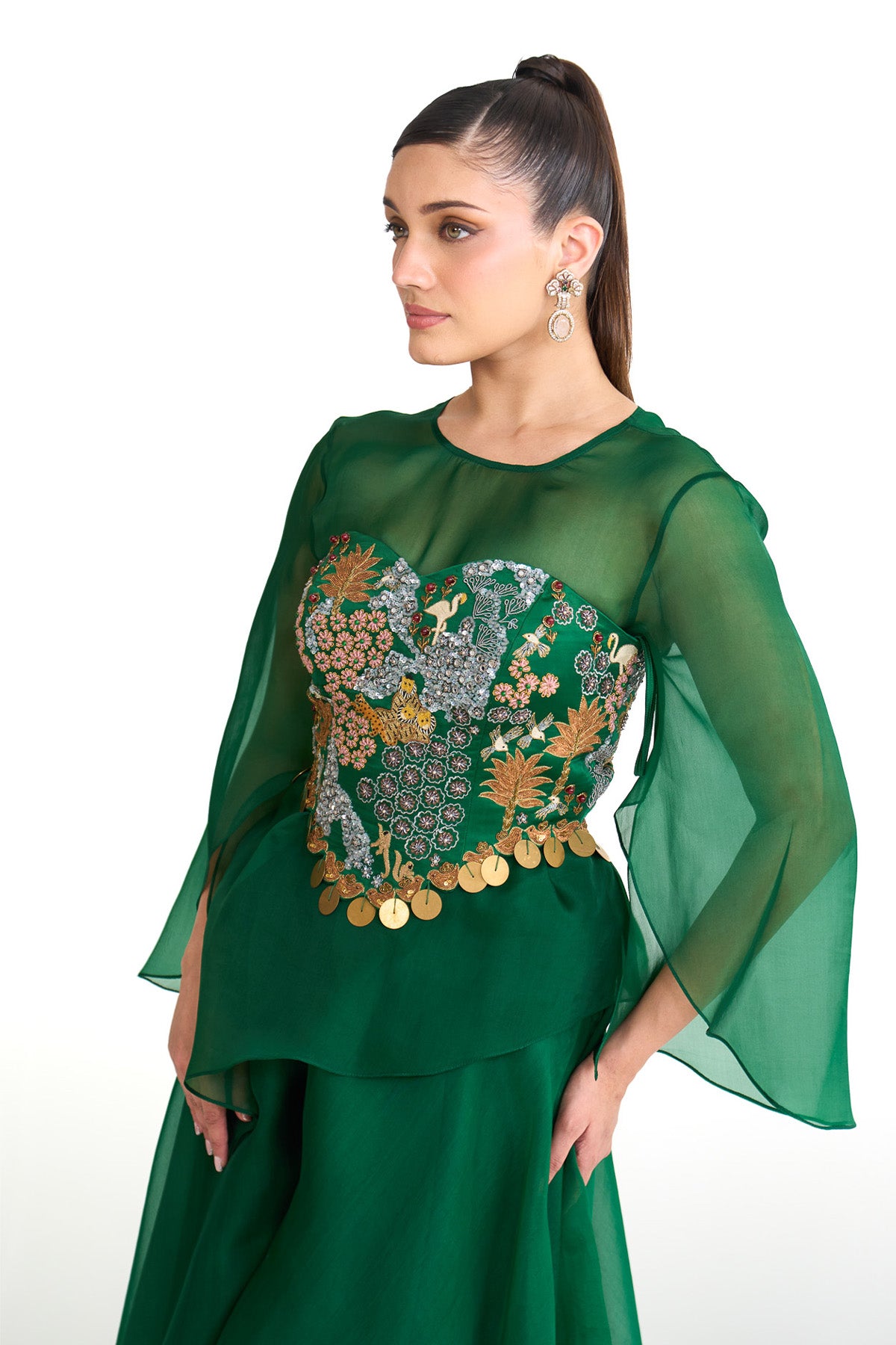 Forest bloom corset & sharara set