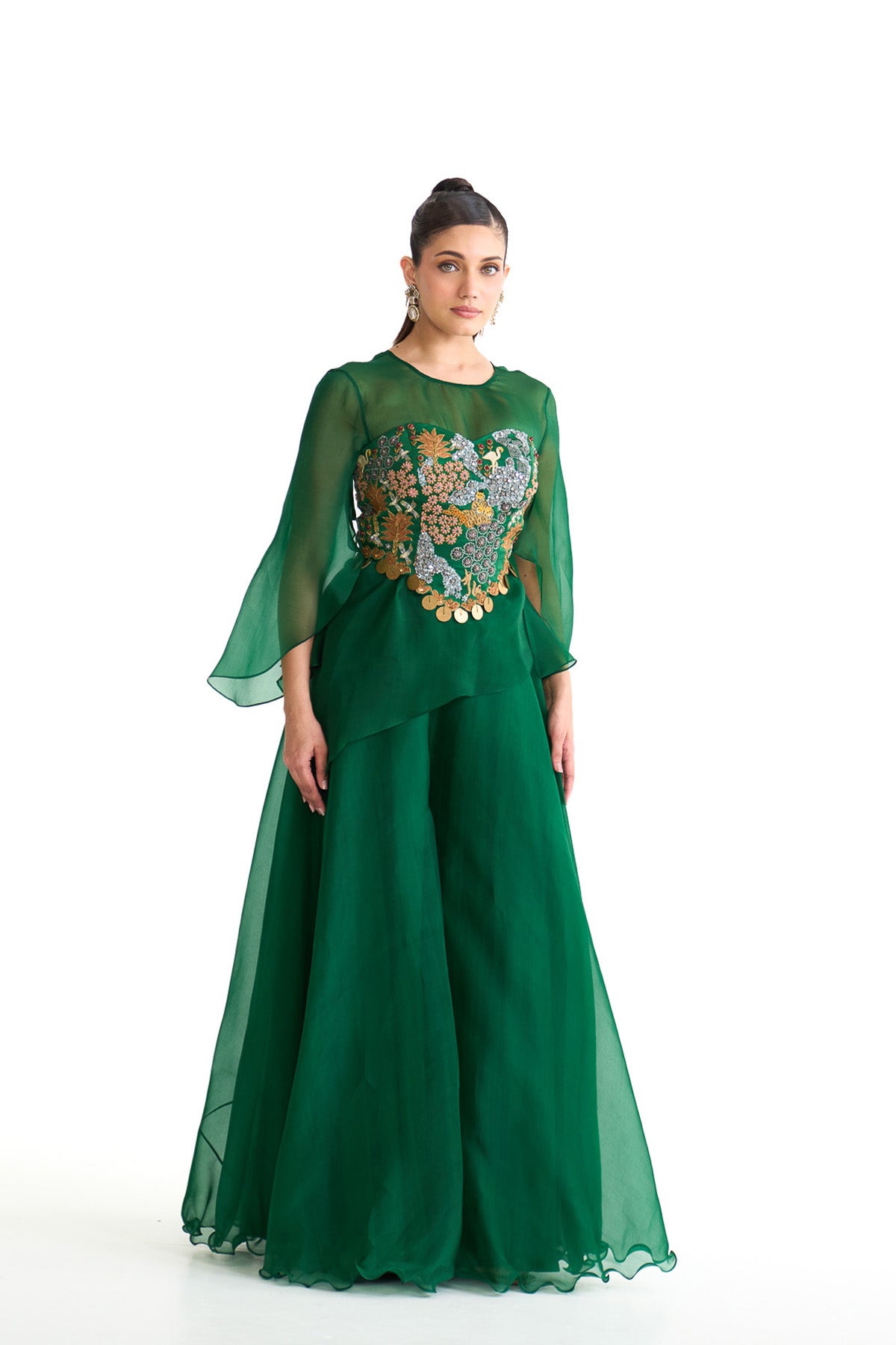 Forest bloom corset & sharara set