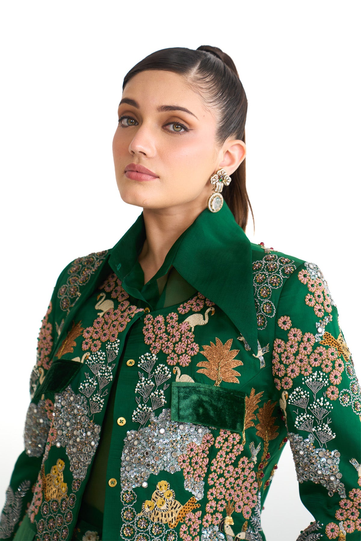 Forest bloom jacket & skirt set