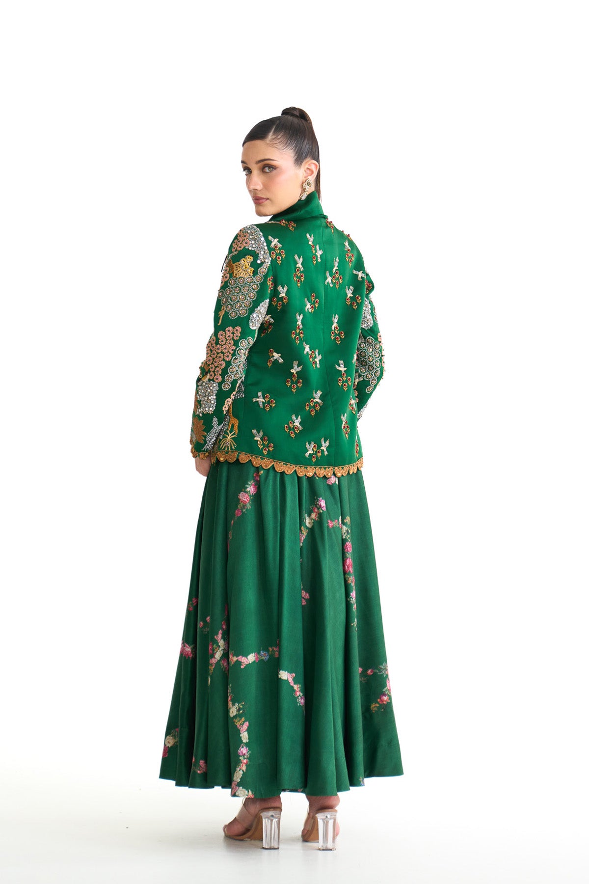 Forest bloom jacket & skirt set