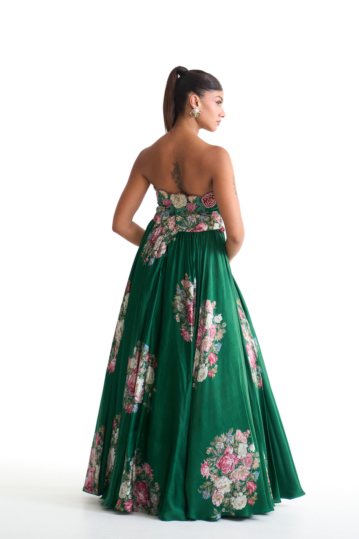 French rose tube dress