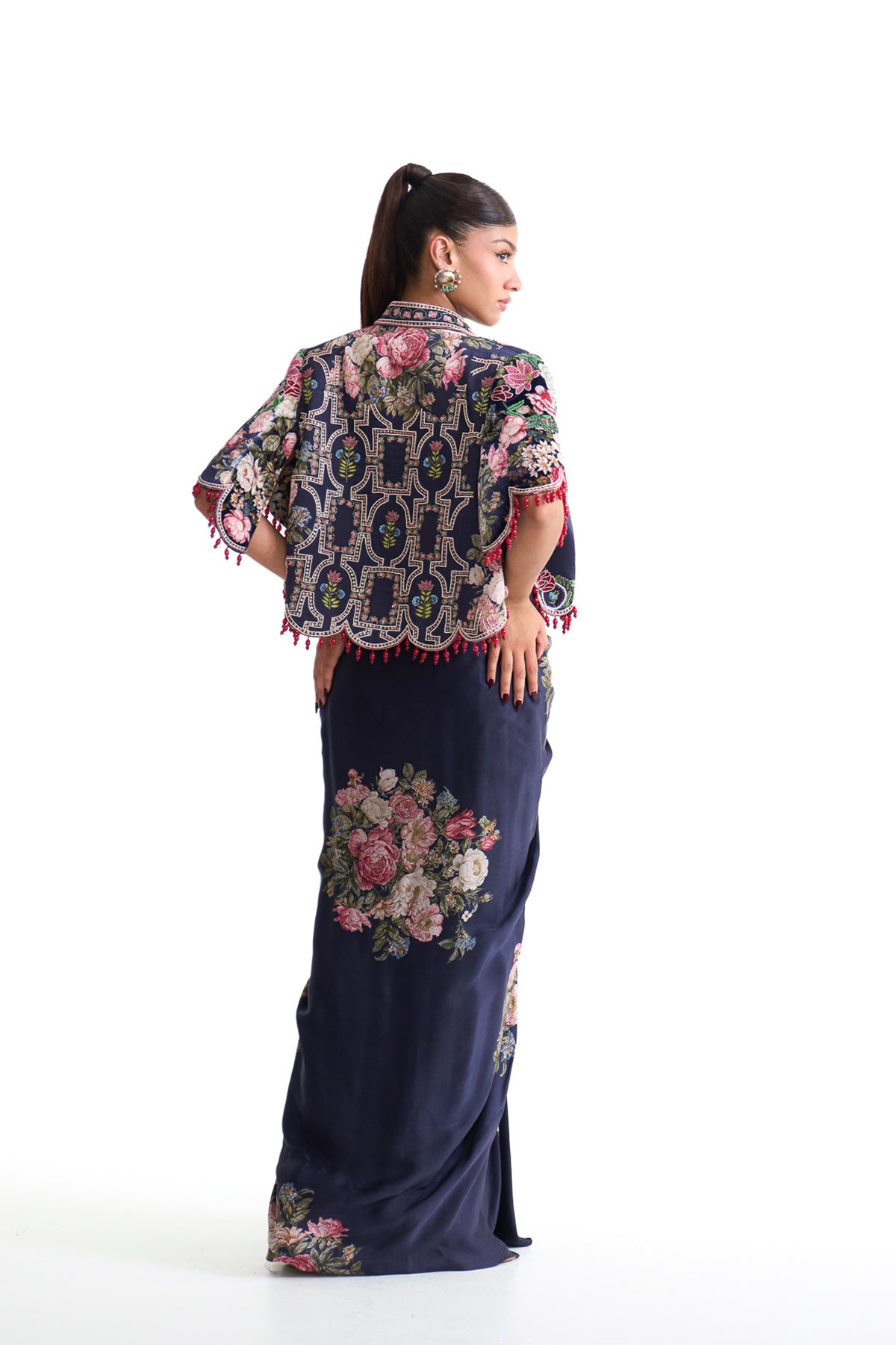 French rose BOLERO JACKET KNOT SKIRT SET