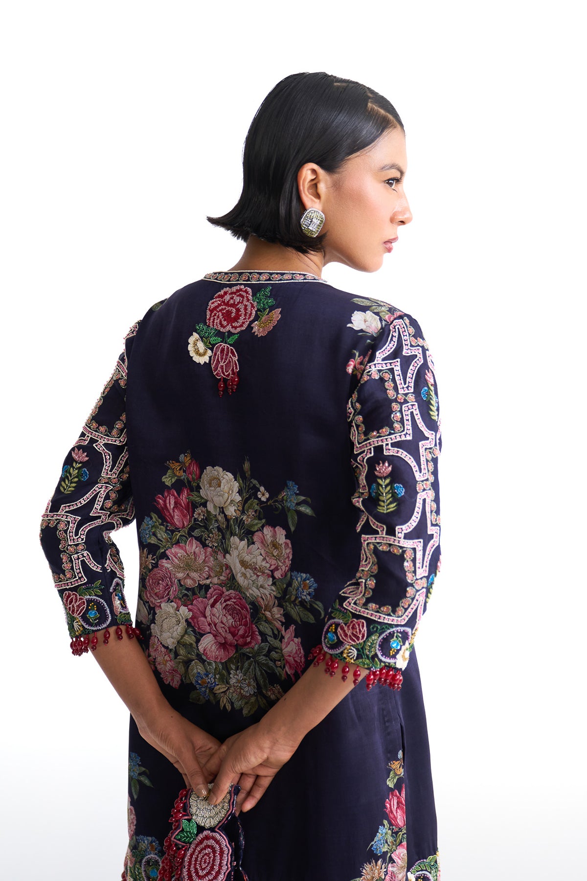 French rose sharara suit set