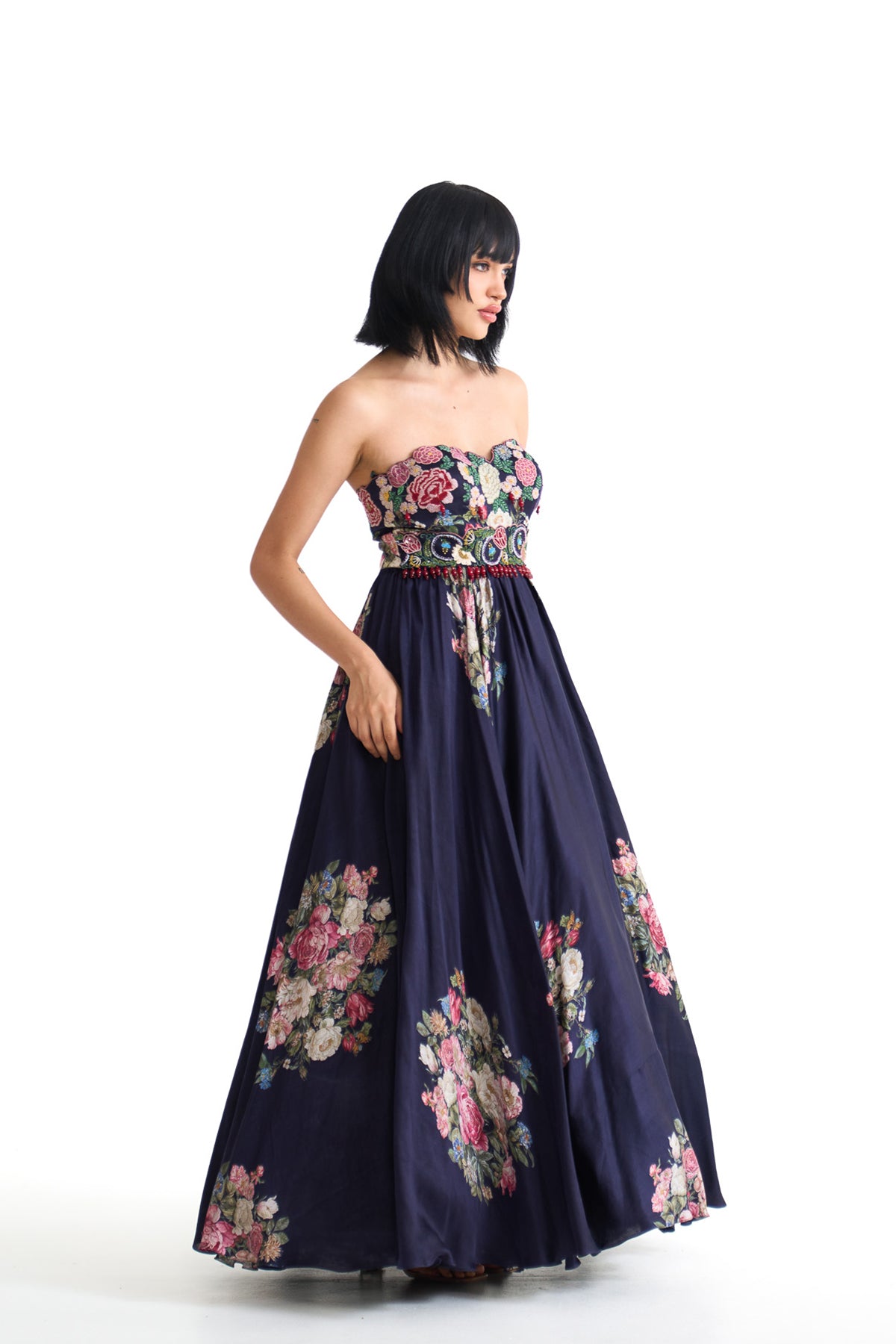 French rose tube dress