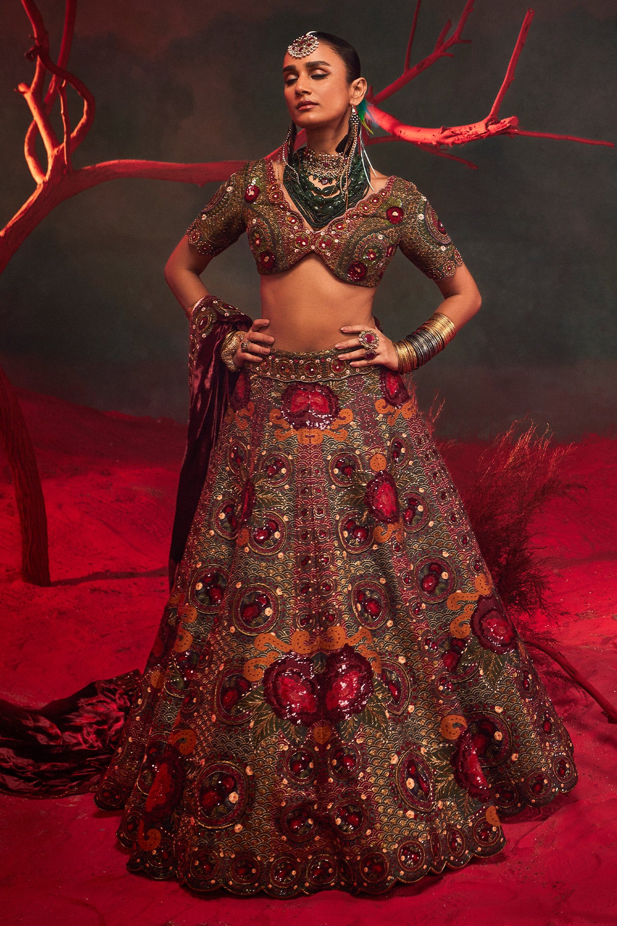 Paki Laal Lehenga