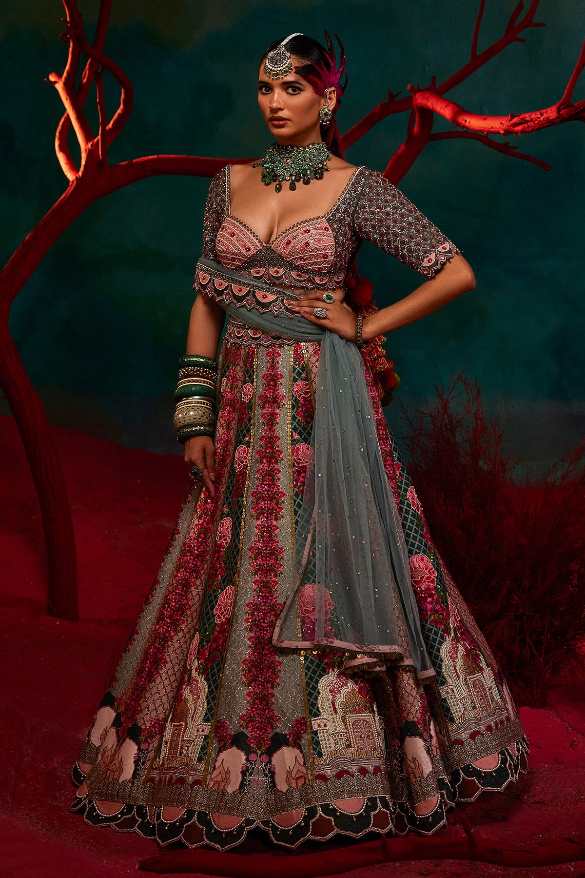 Olive Mahal Lehenga