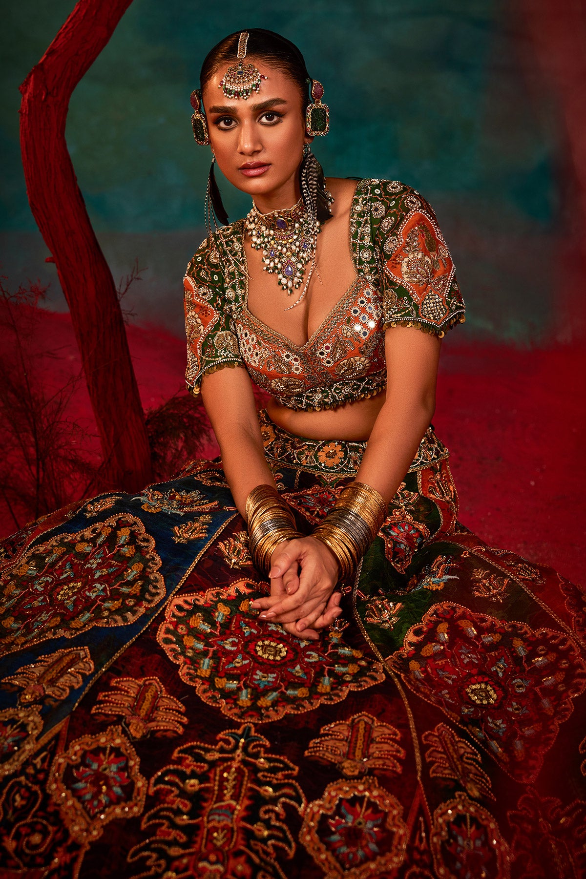 Shakti Multicolor Lehenga