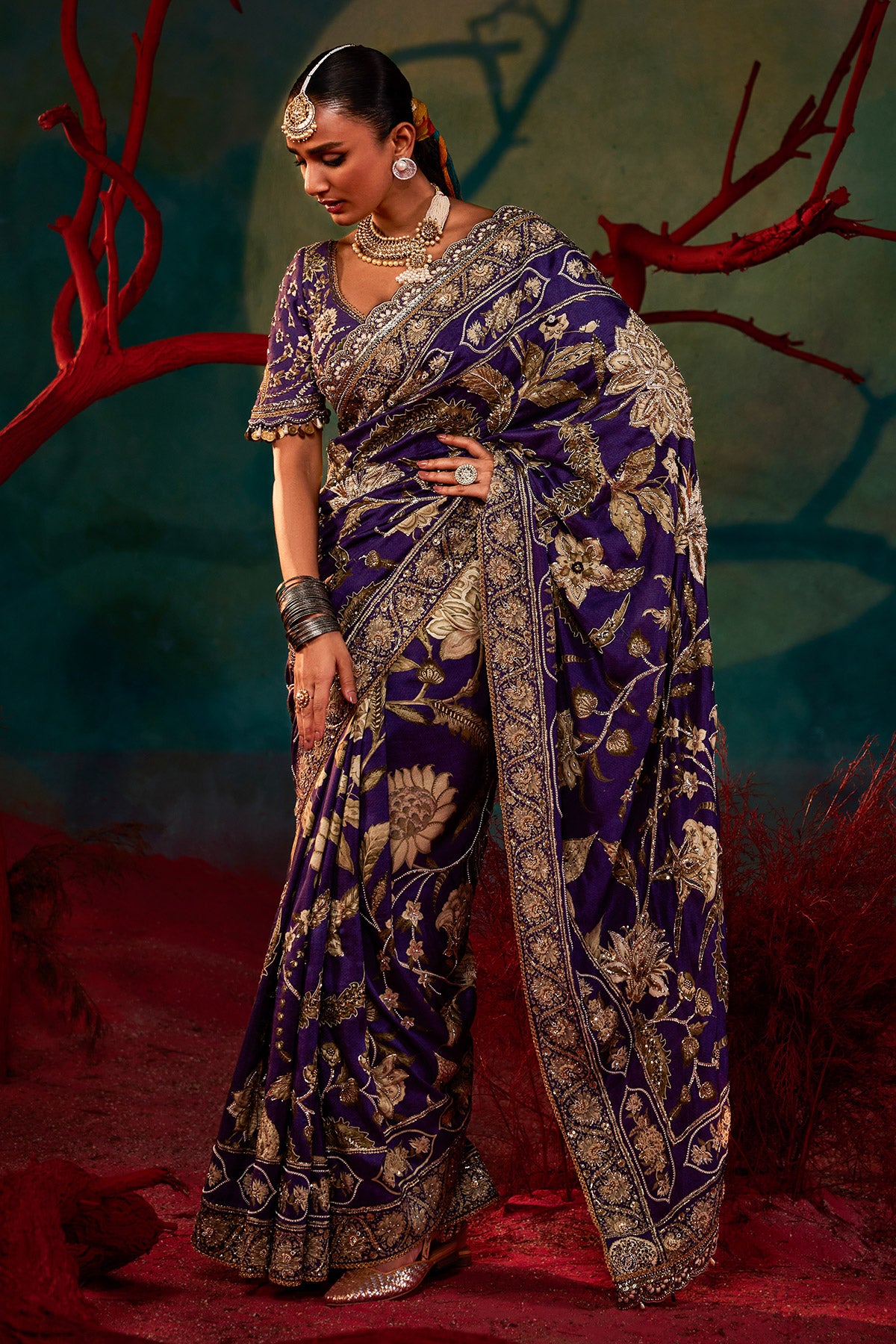 Annika Purple Saree