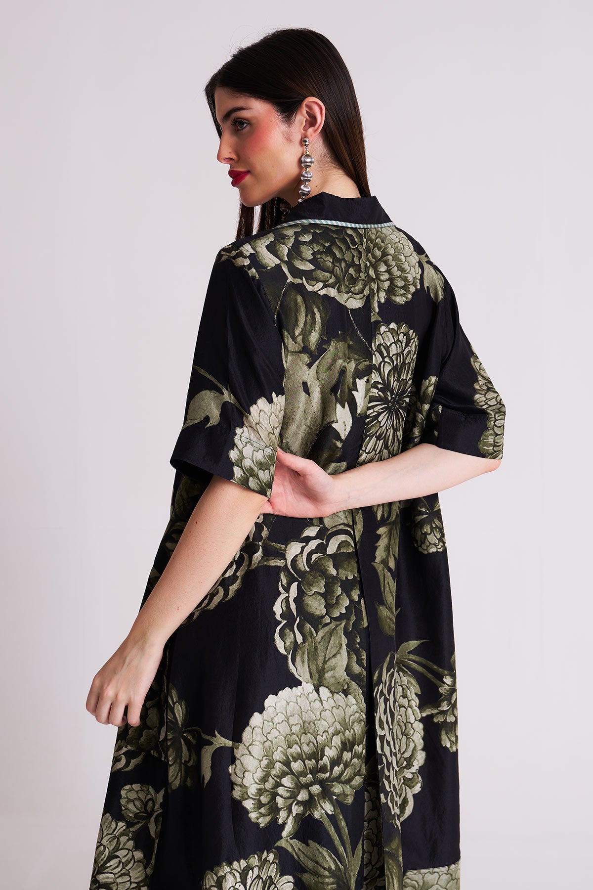 A line patch pocket dress