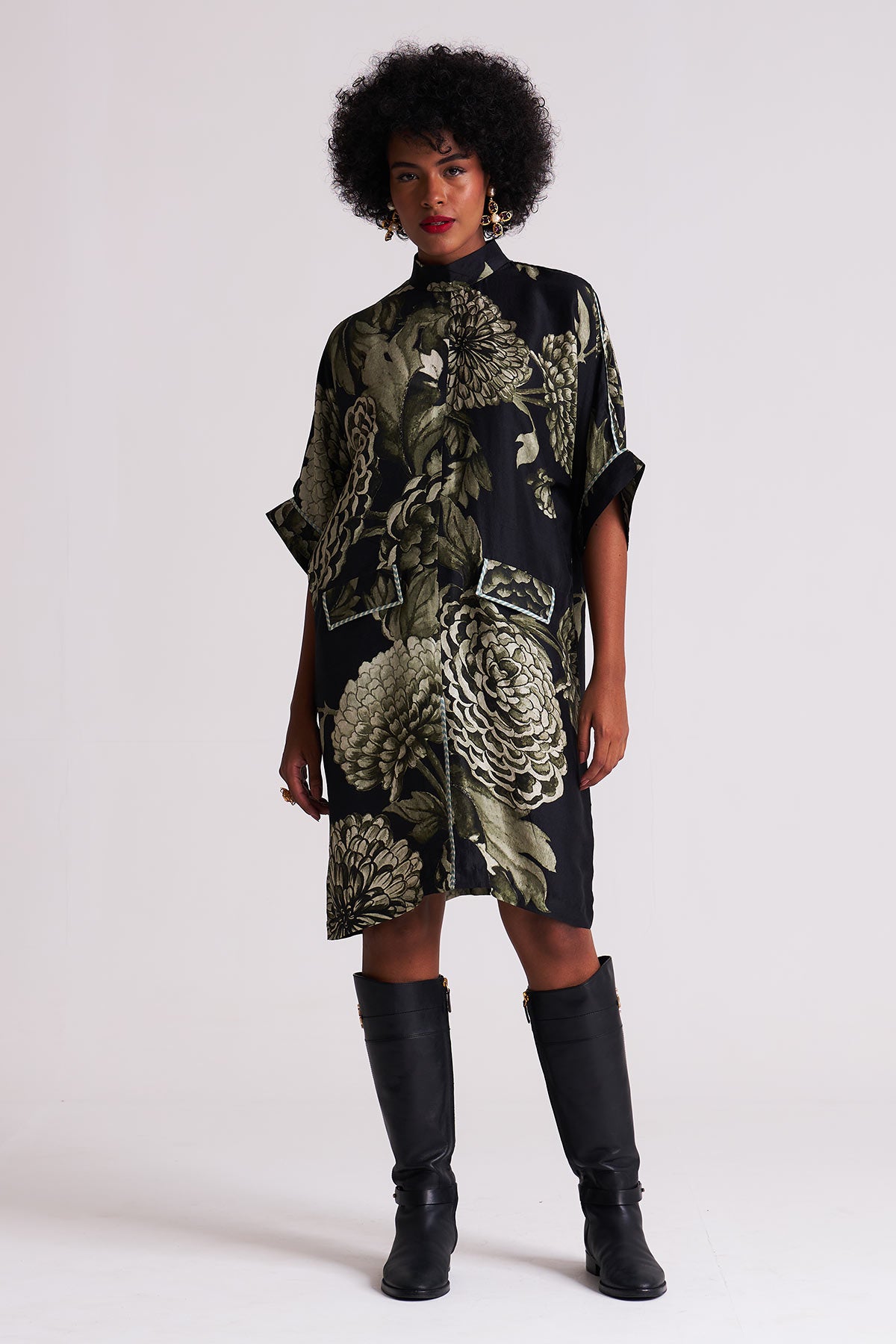 Dress with patch pocket