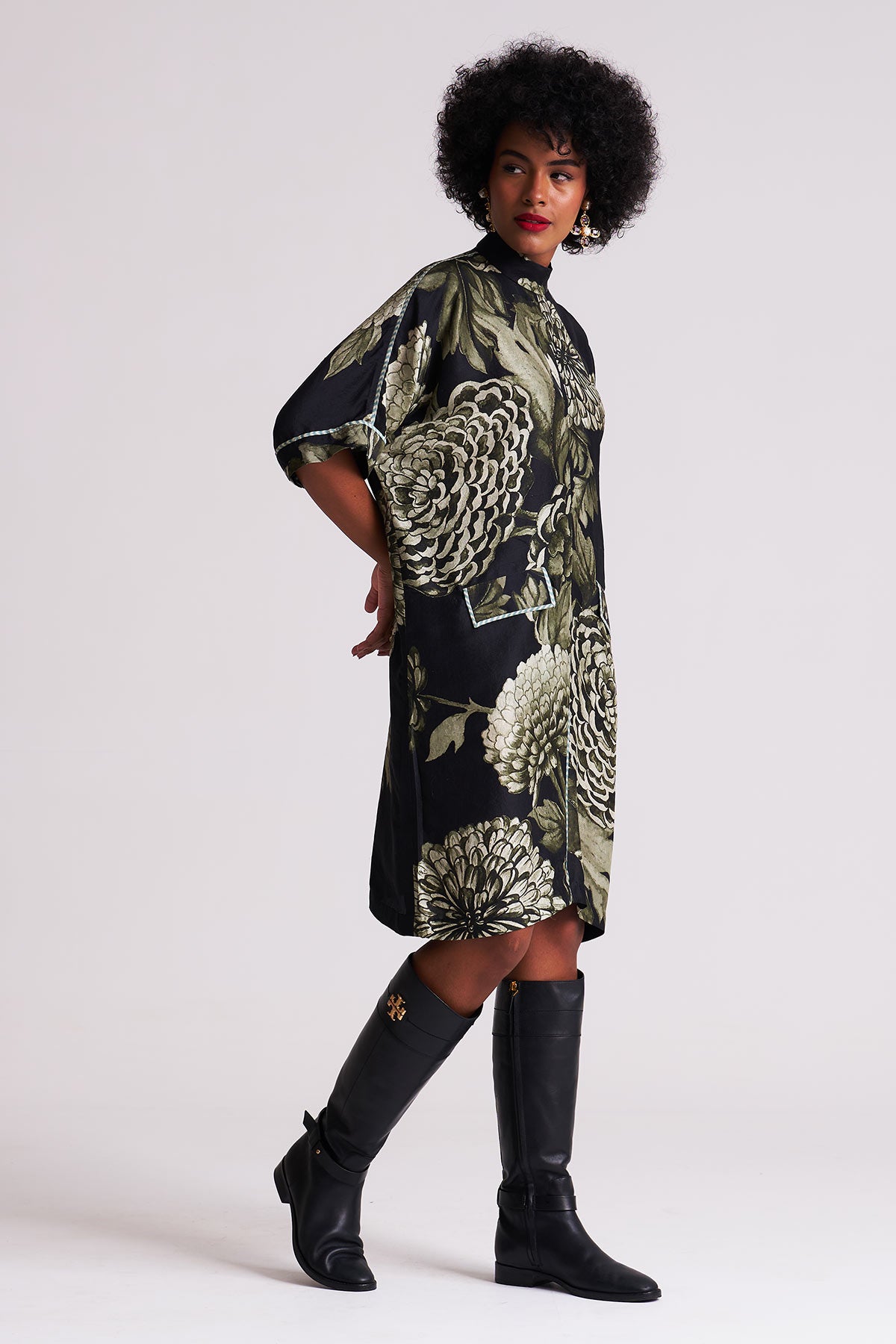 Dress with patch pocket