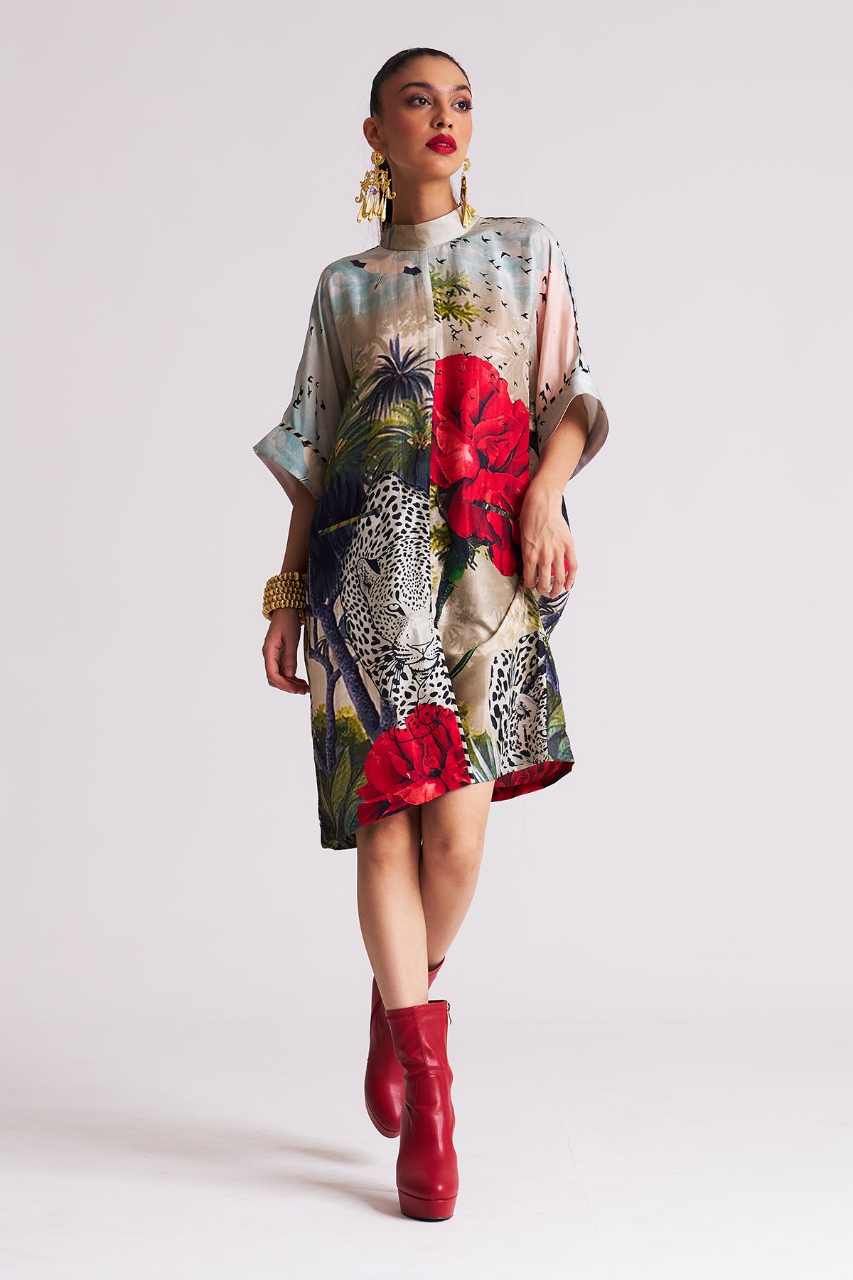 Dress with patch pocket