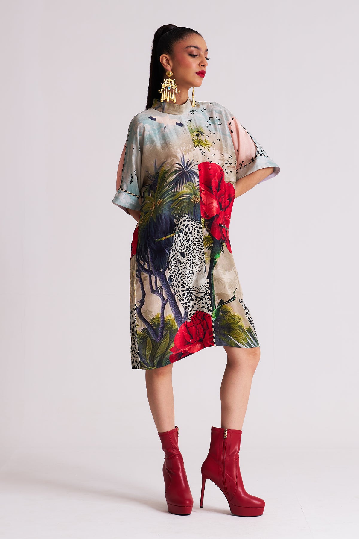 Dress with patch pocket