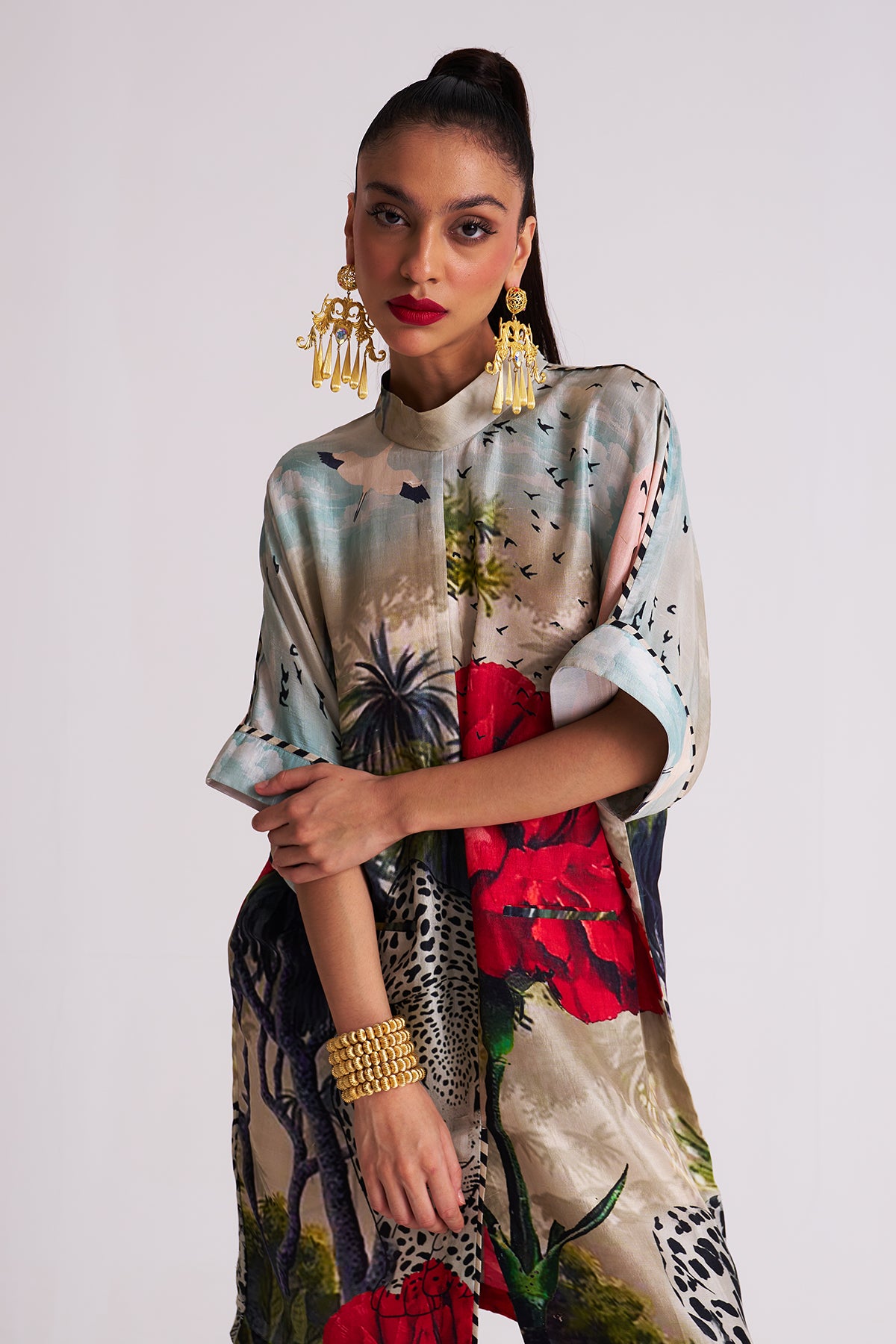 Dress with patch pocket