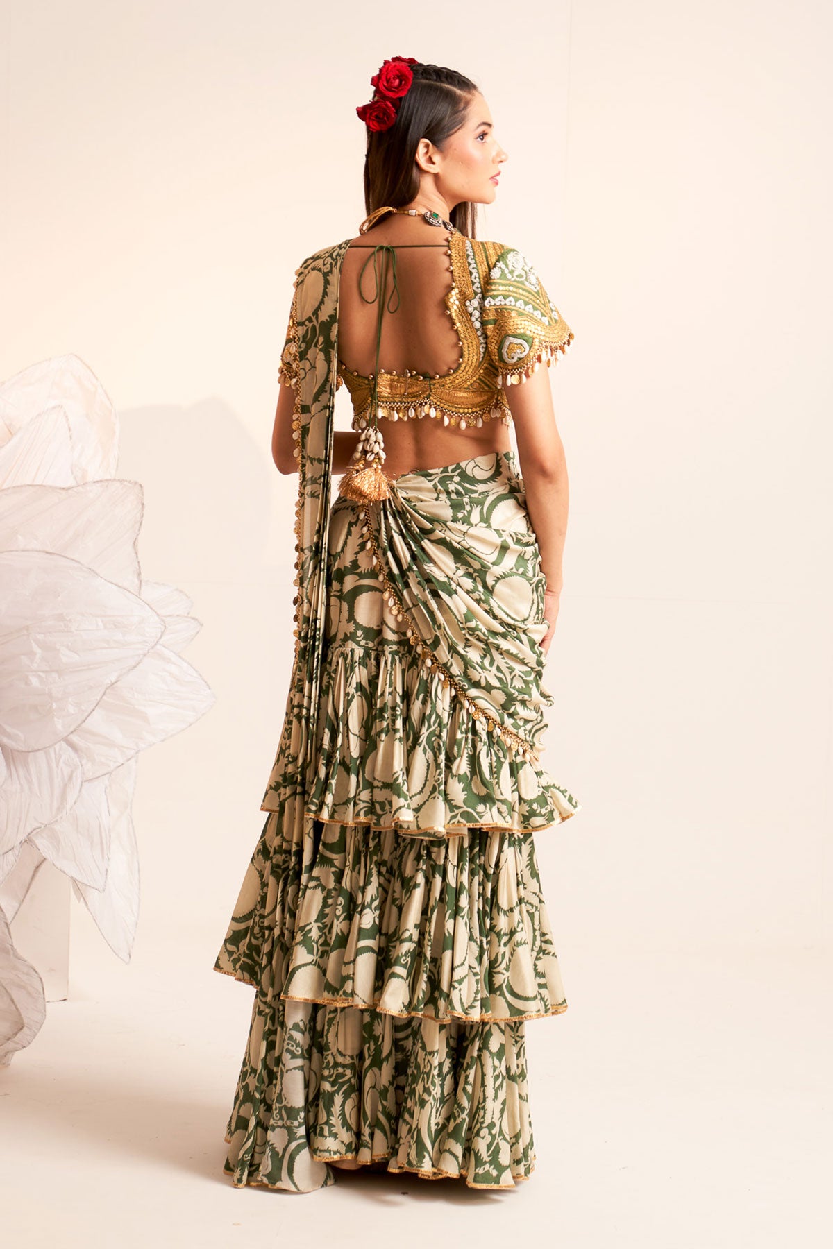 Layered saree