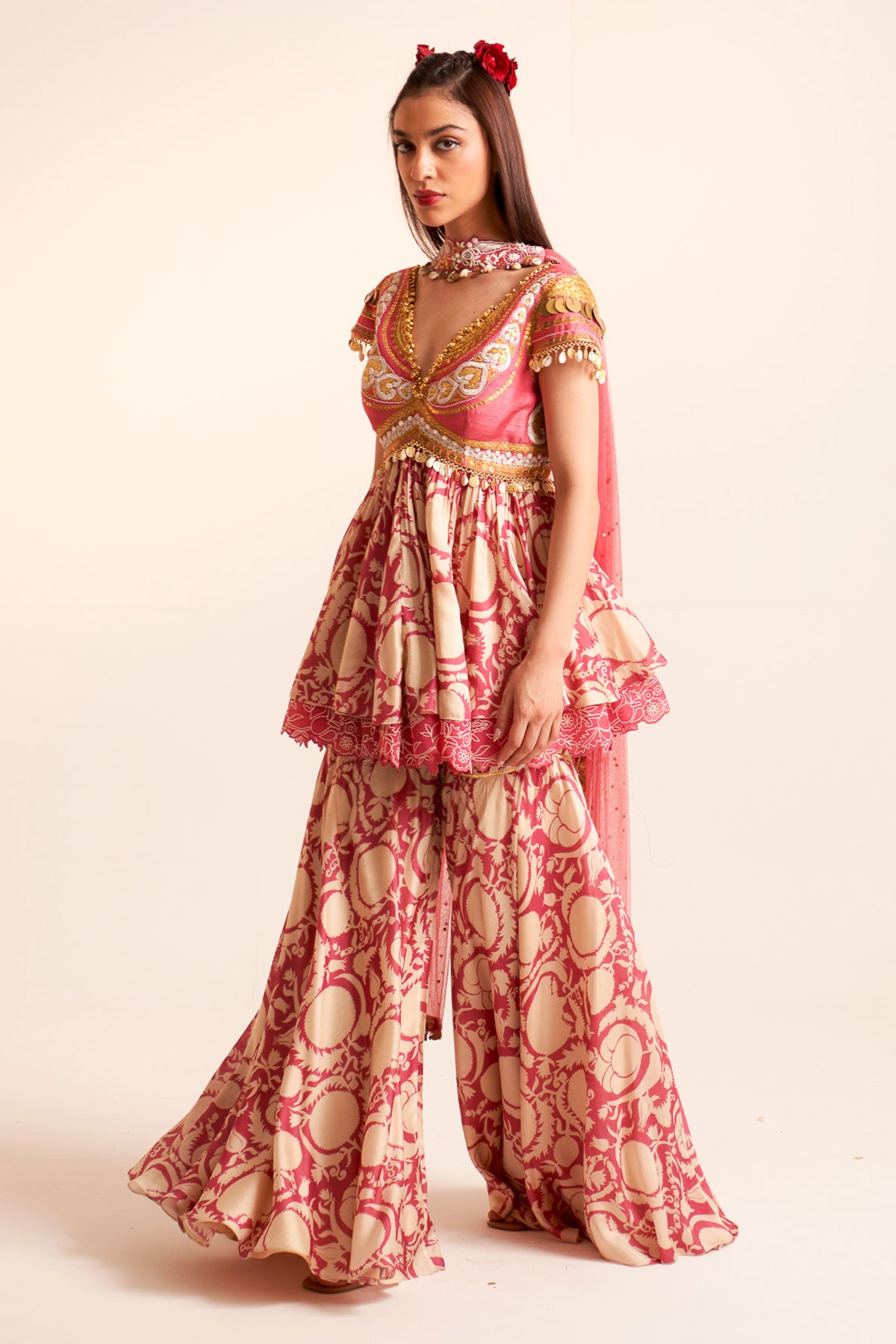 Peplum kurta set