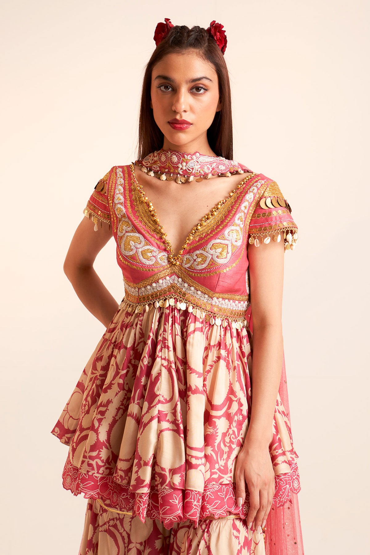 Peplum kurta set