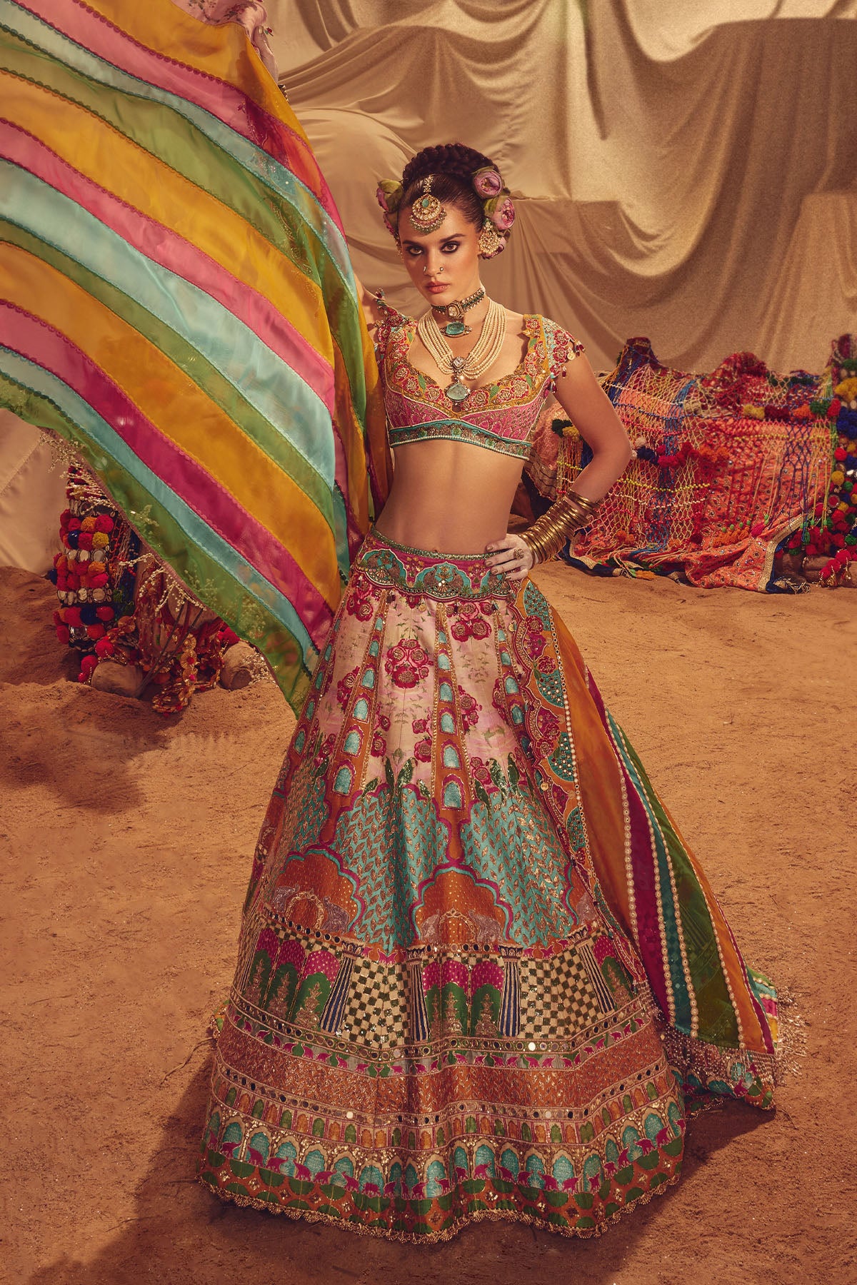 Rajwar lehenga