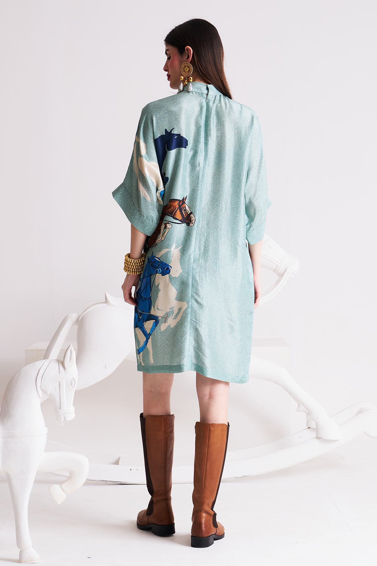 Dress with patch pocket