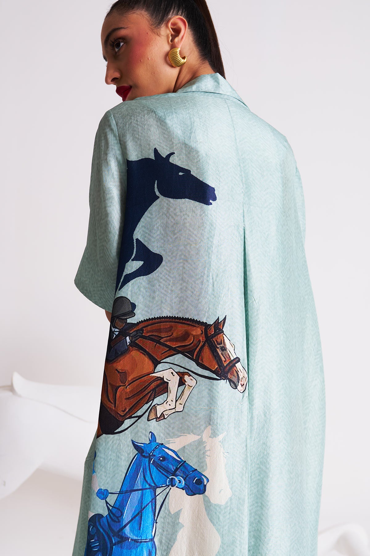 A line patch pocket dress