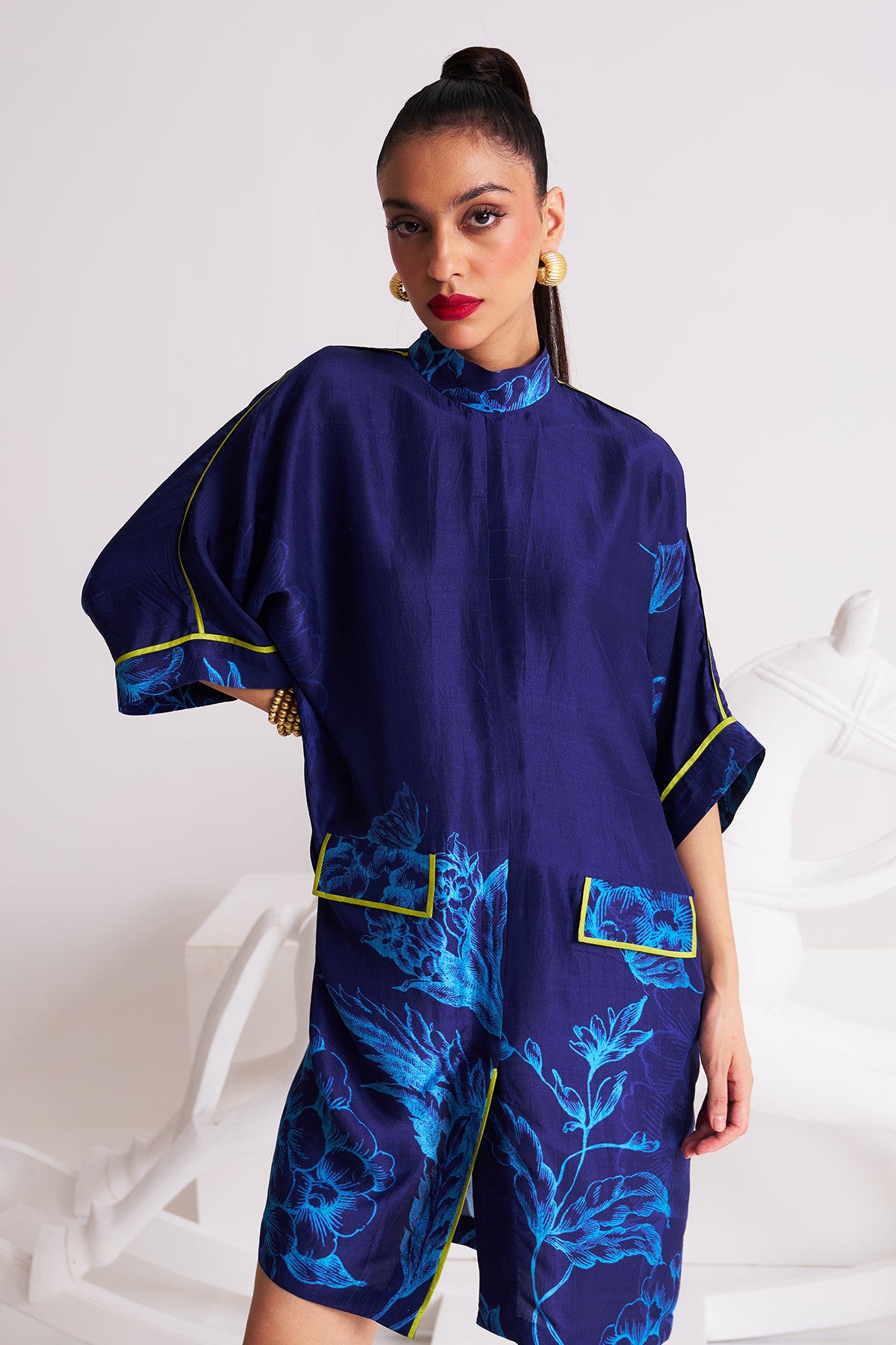 Dress with patch pocket