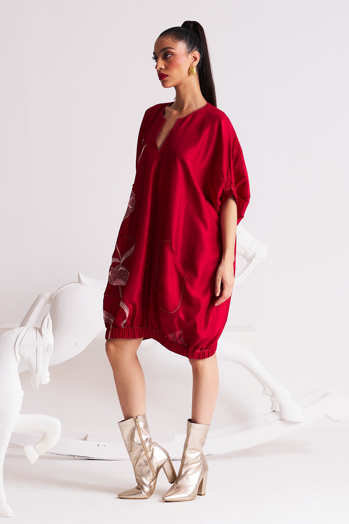 Elasticated hem dress