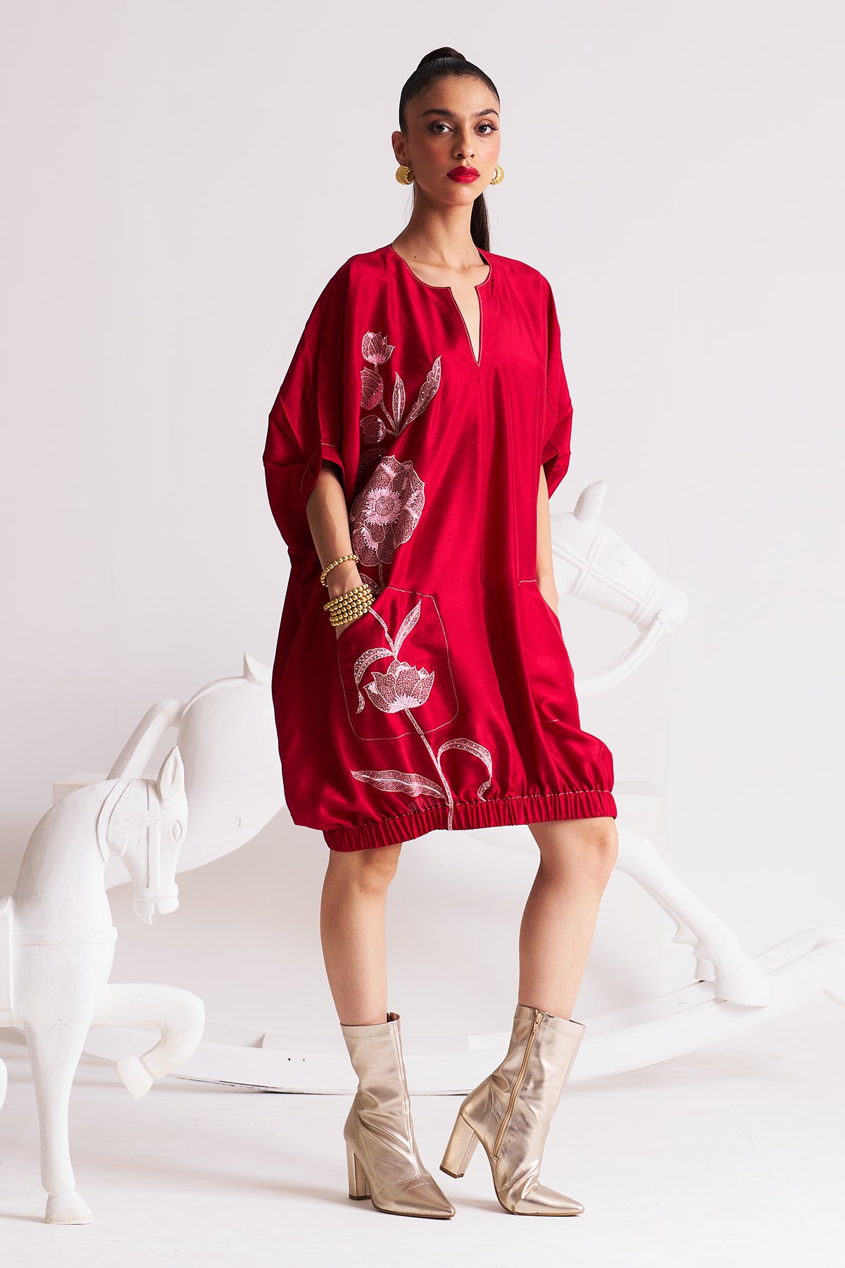 Elasticated hem dress