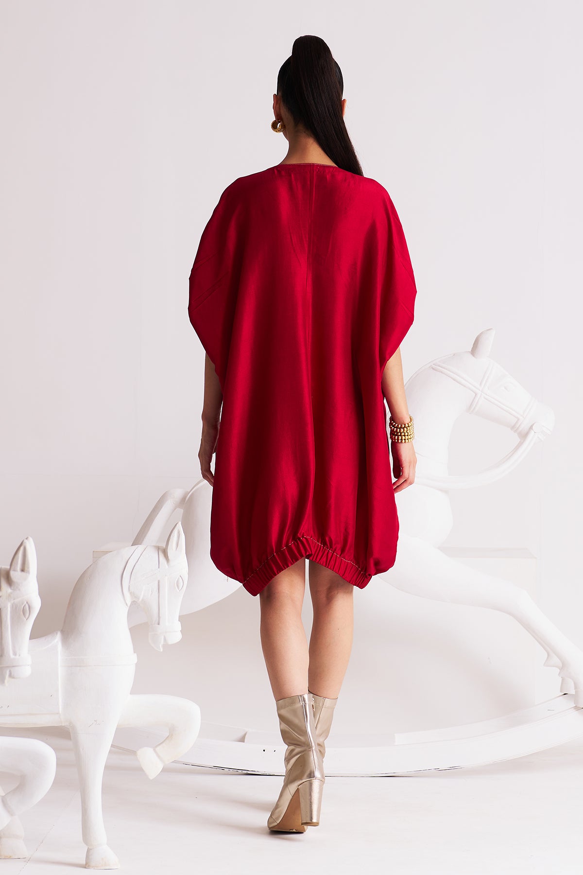 Elasticated hem dress