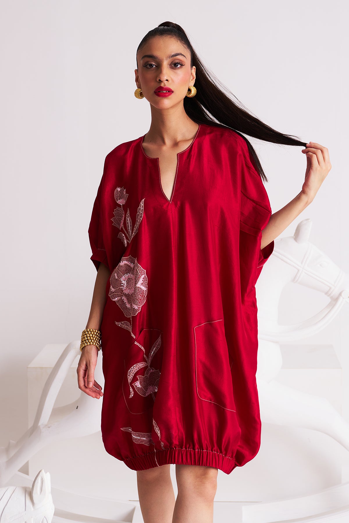 Elasticated hem dress