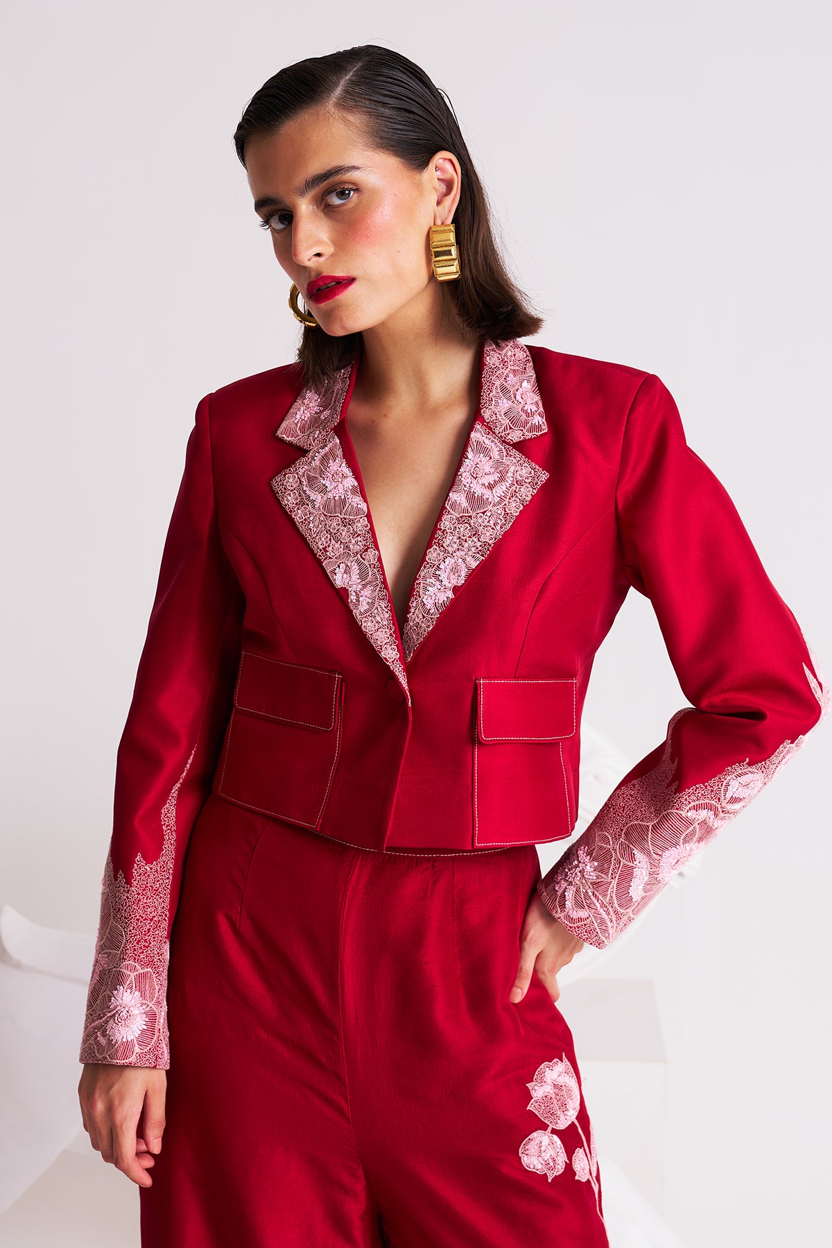 Crop blazer