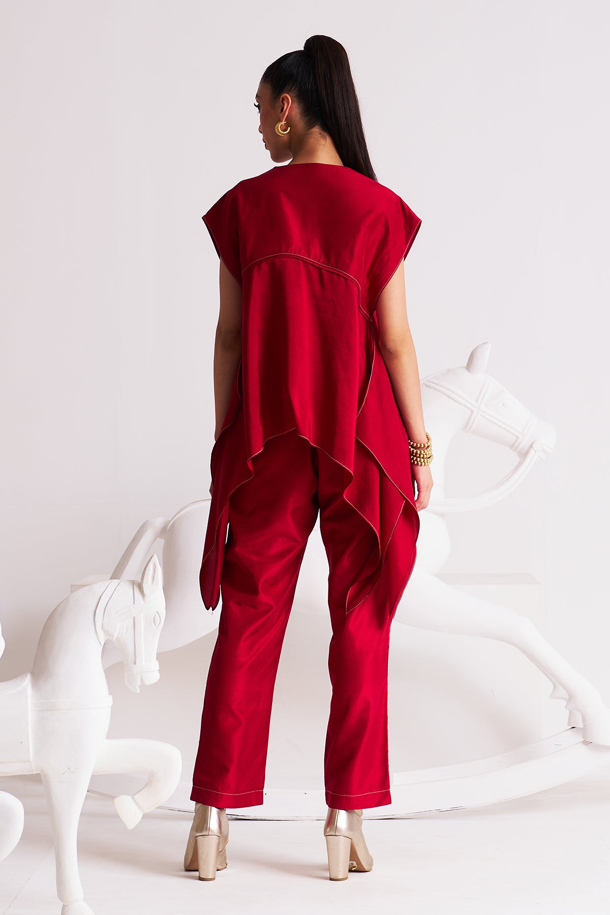 Embroidered neckline top