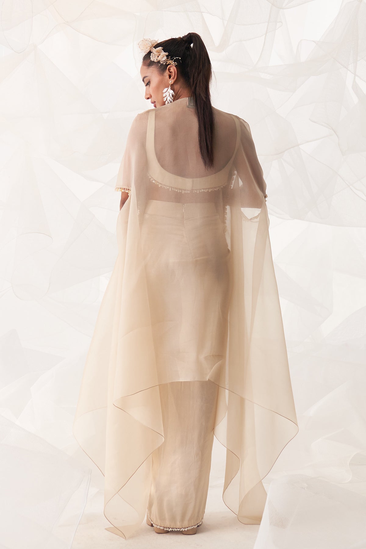 CAPE BUSTIER AND DRAPE SKIRT SET