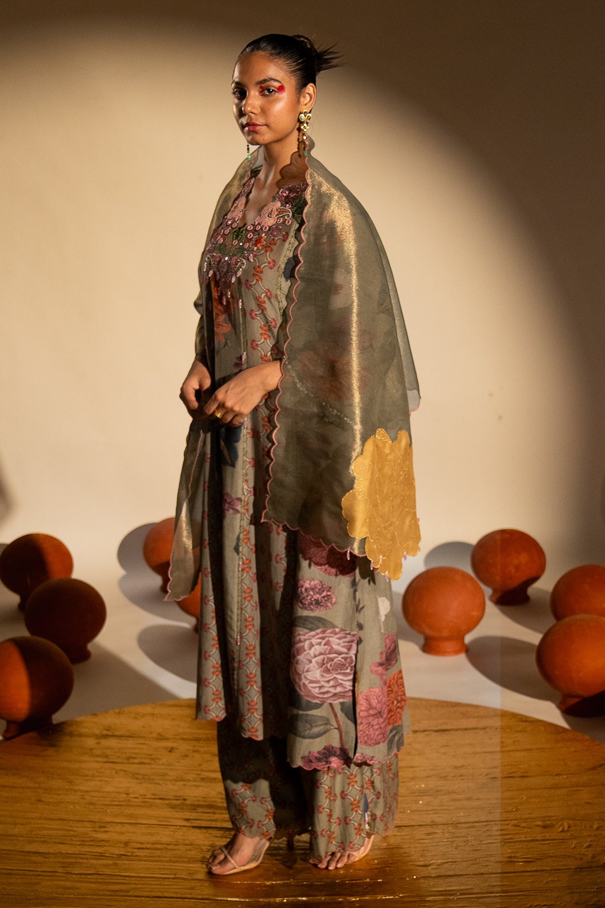 Paisley Yoke Kurta Set