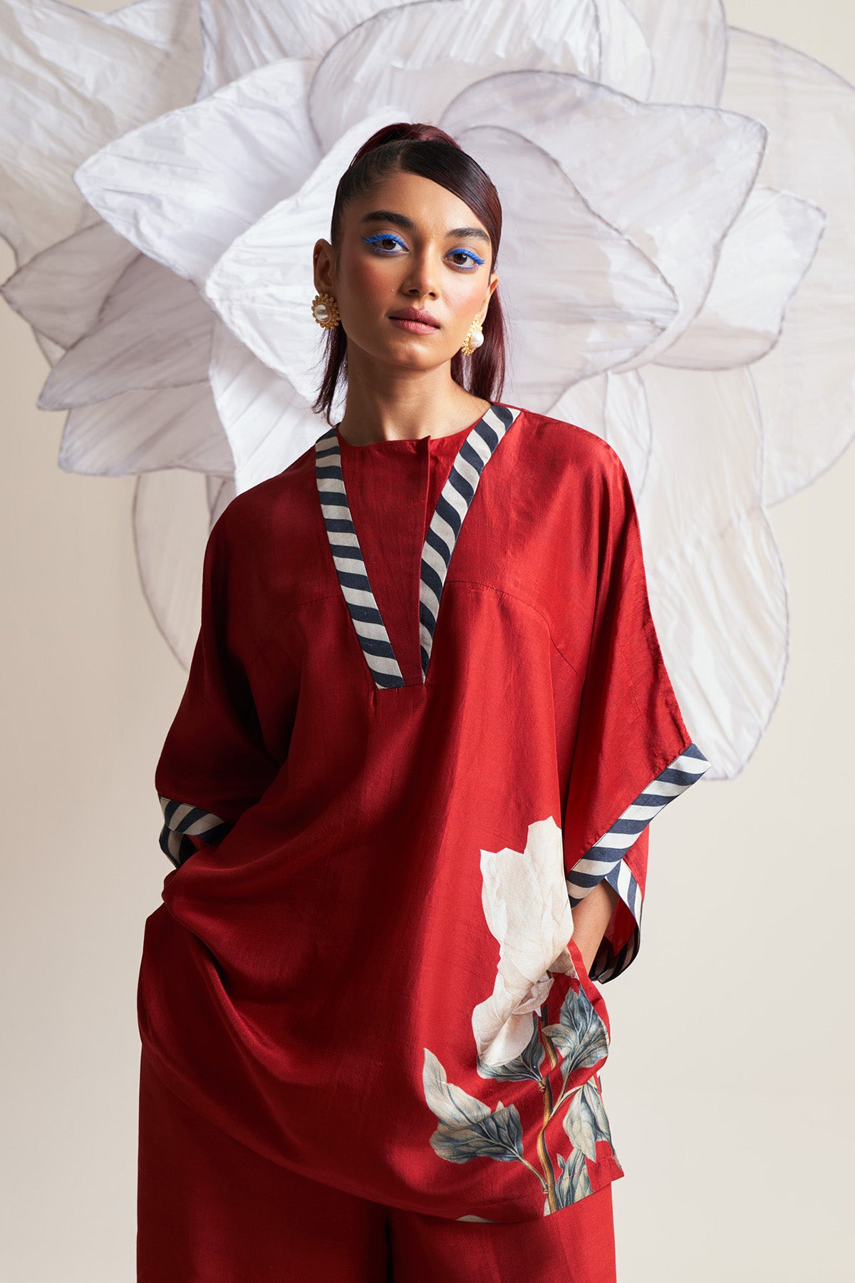 Batwing sleeve top