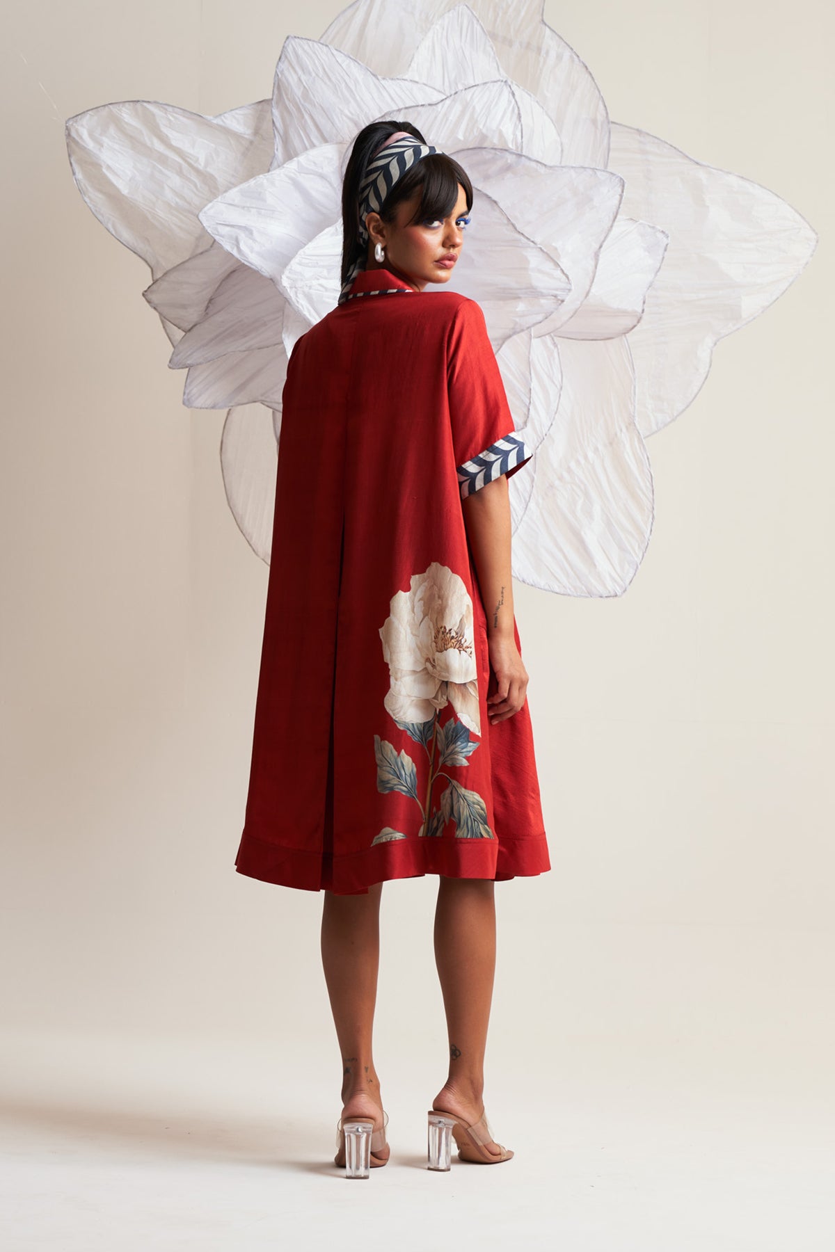 A line patch pocket dress