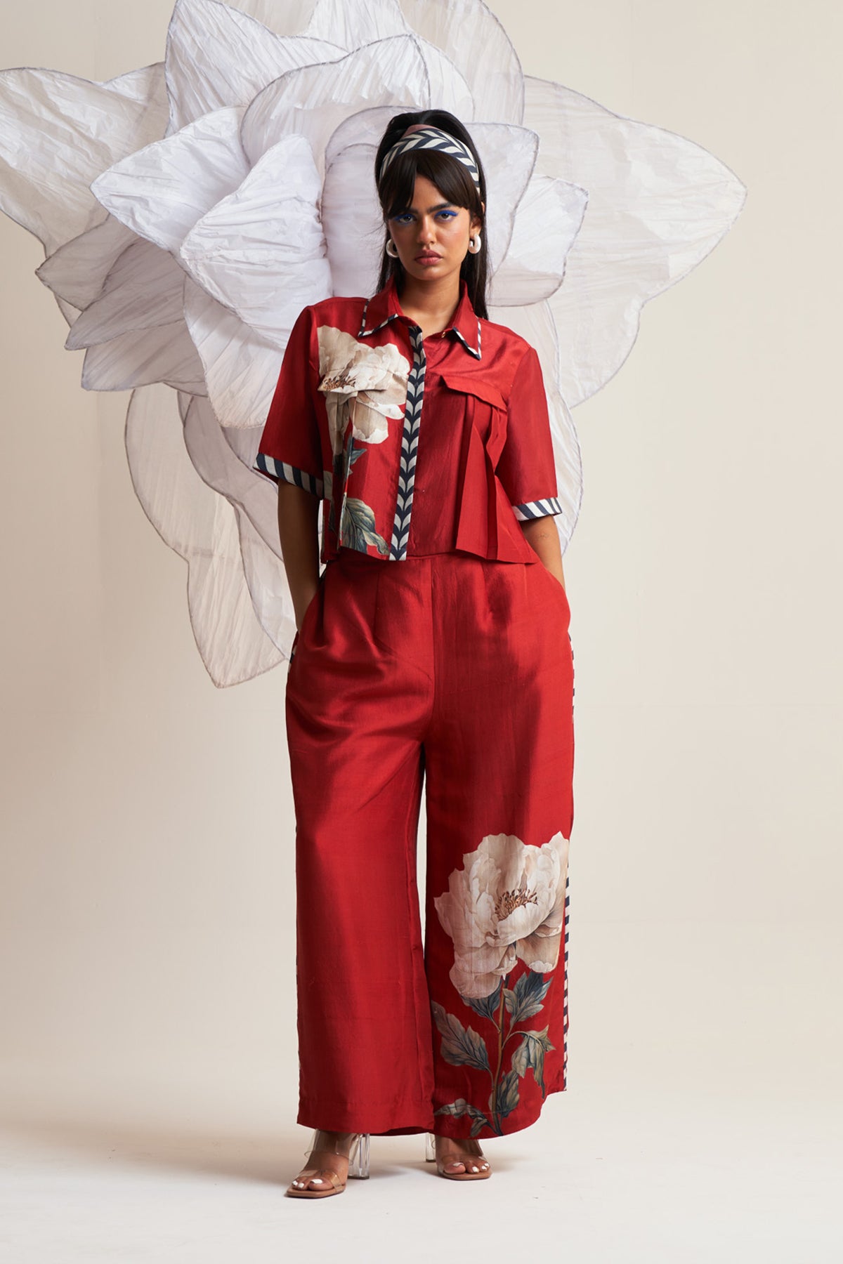Front pleat detail shirt