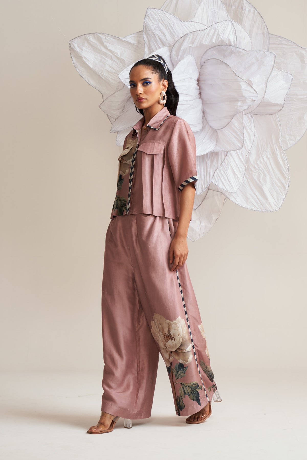 Front pleat detail shirt
