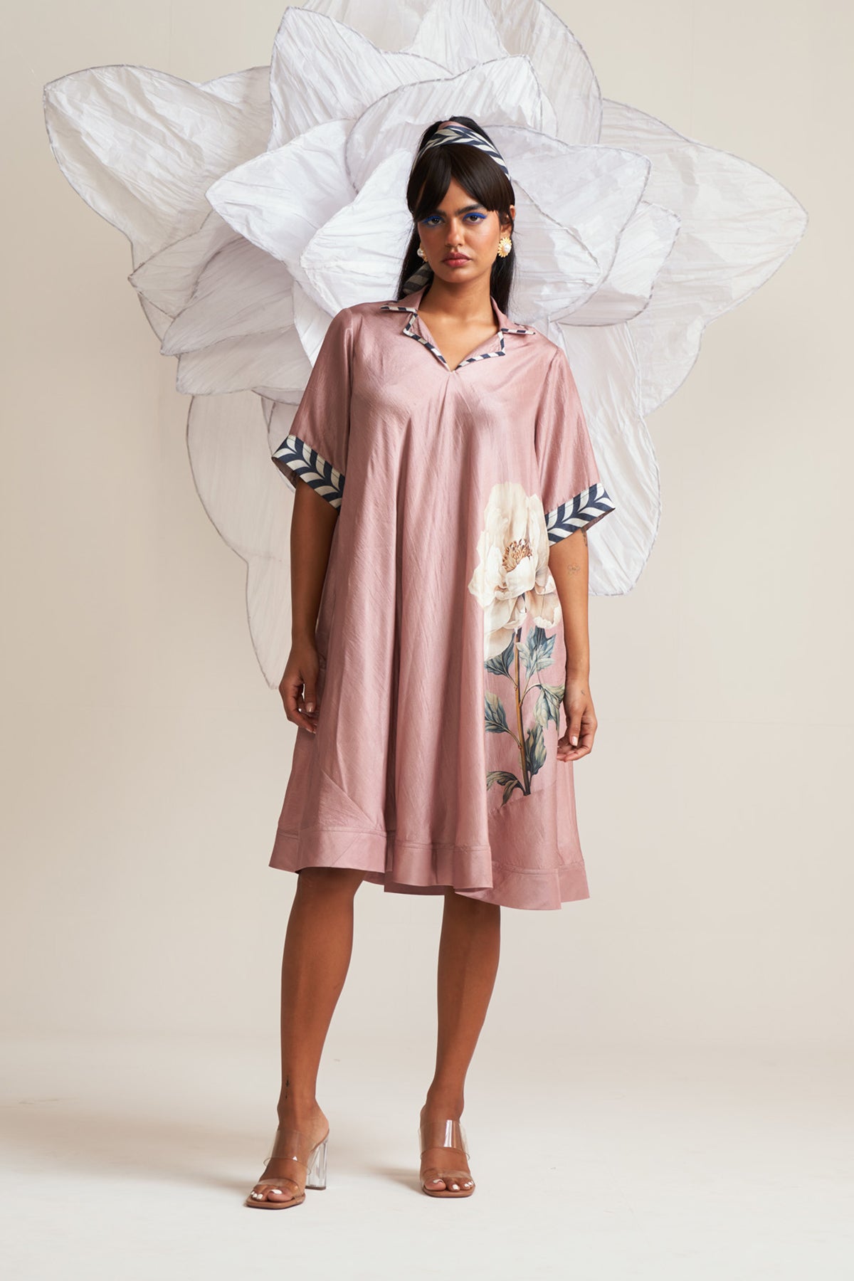 A line patch pocket dress