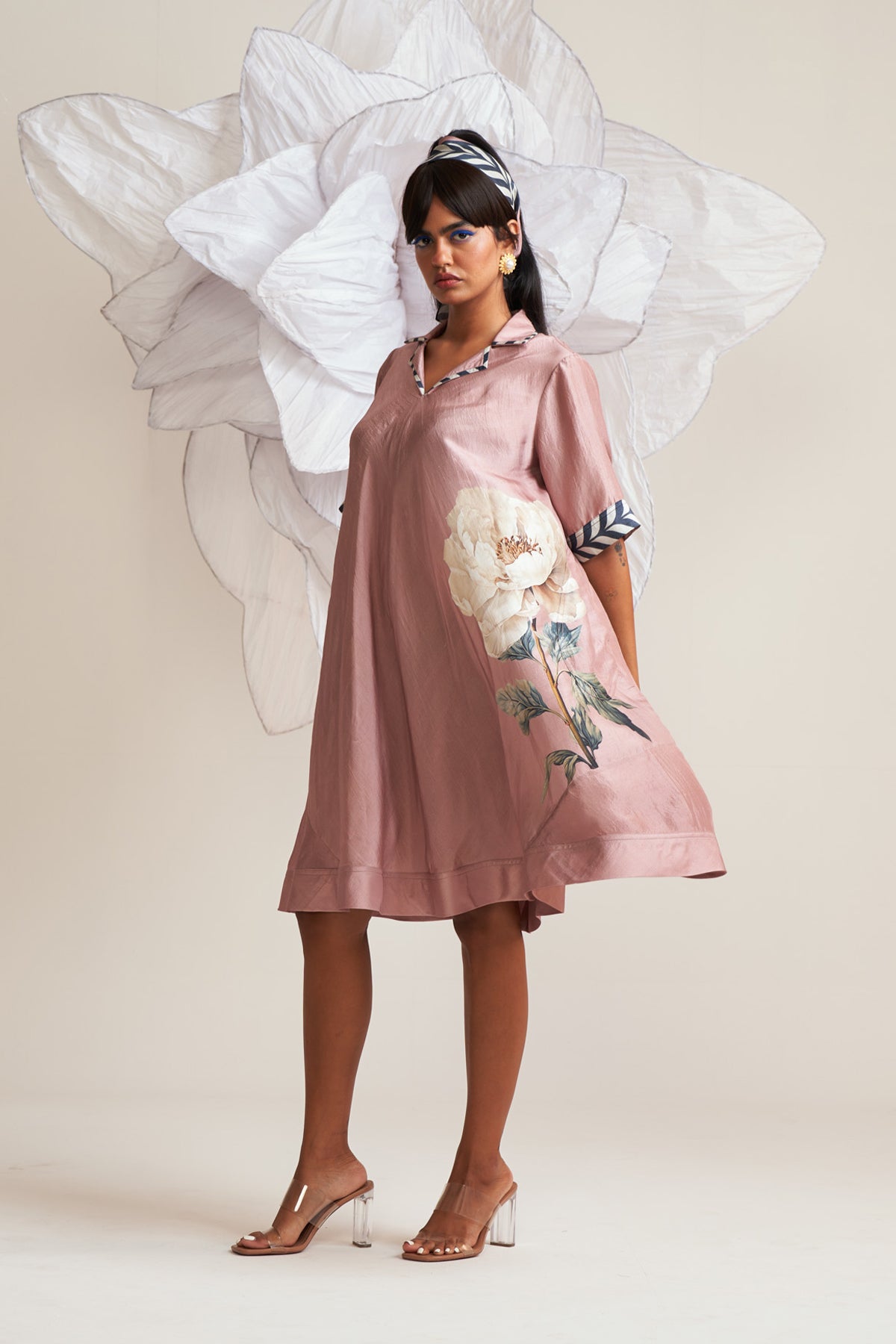 A line patch pocket dress