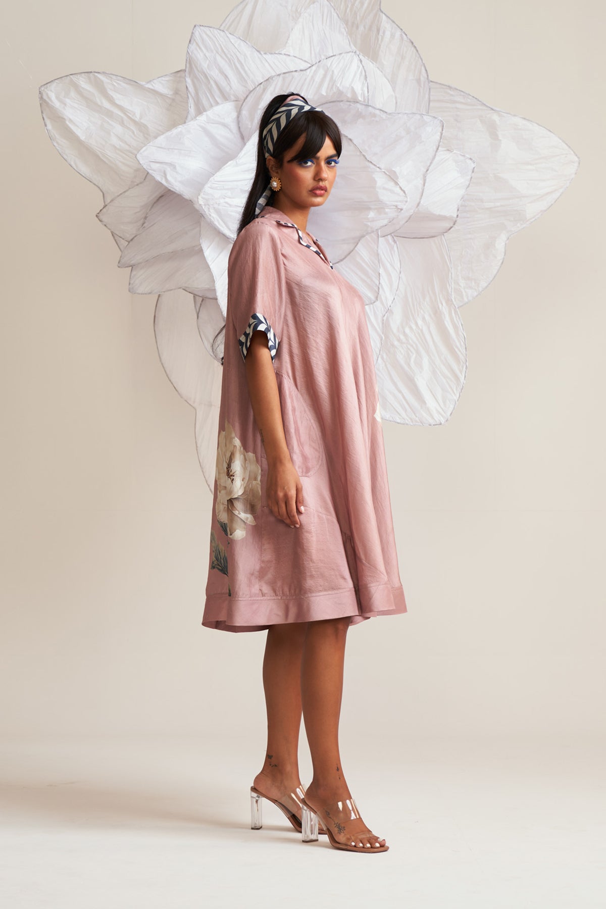 A line patch pocket dress