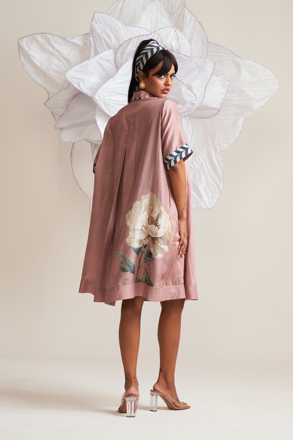 A line patch pocket dress