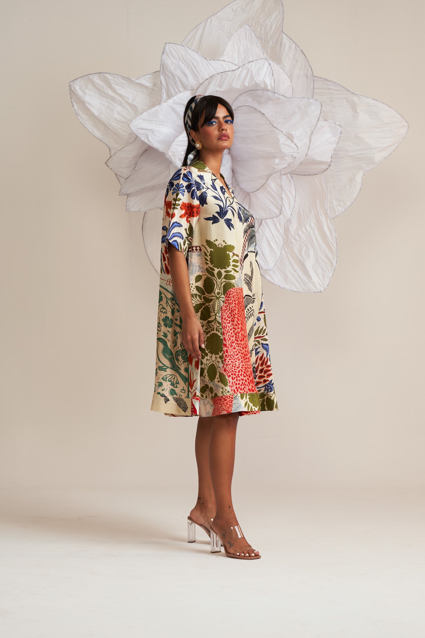A line patch pocket dress