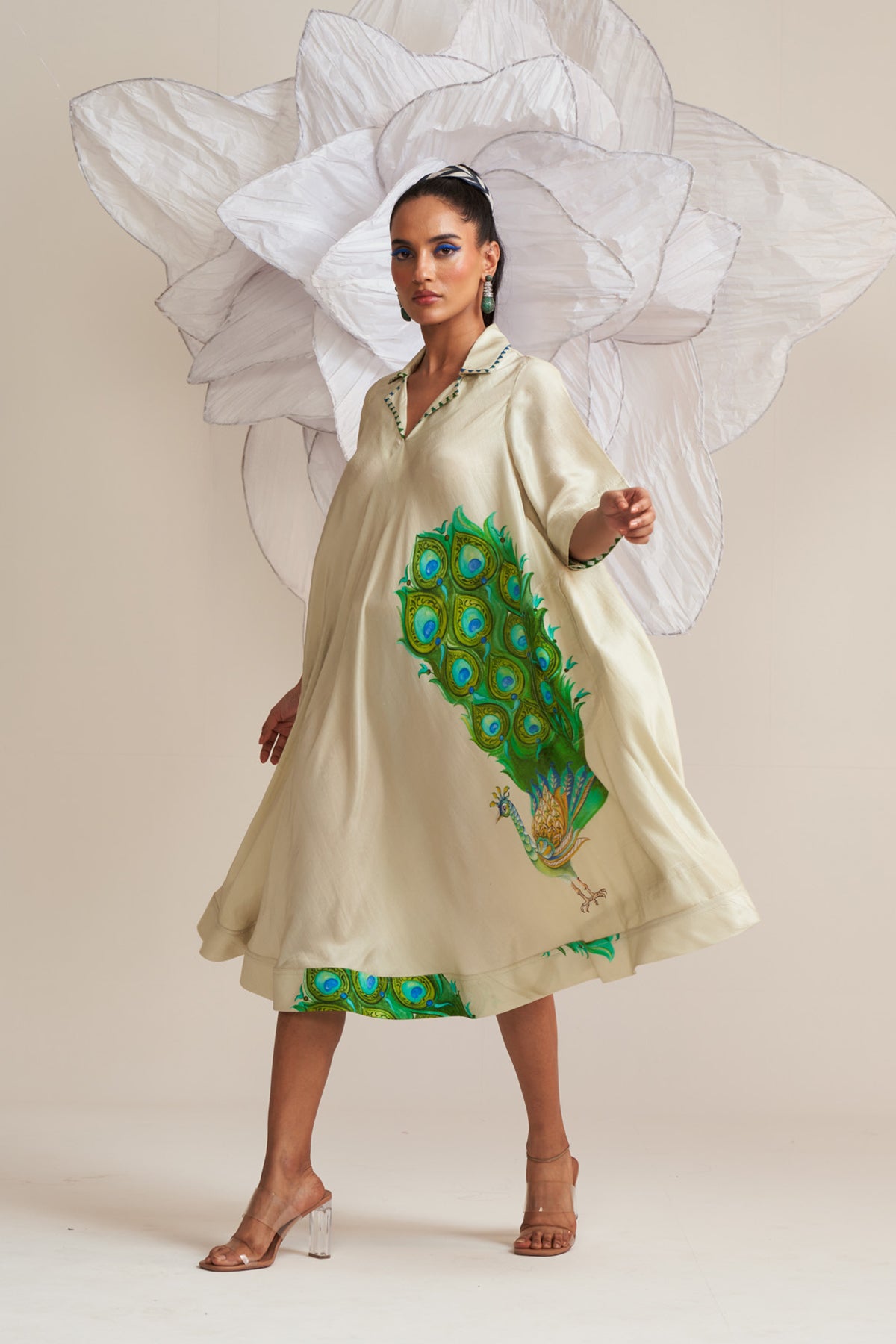 A line patch pocket dress