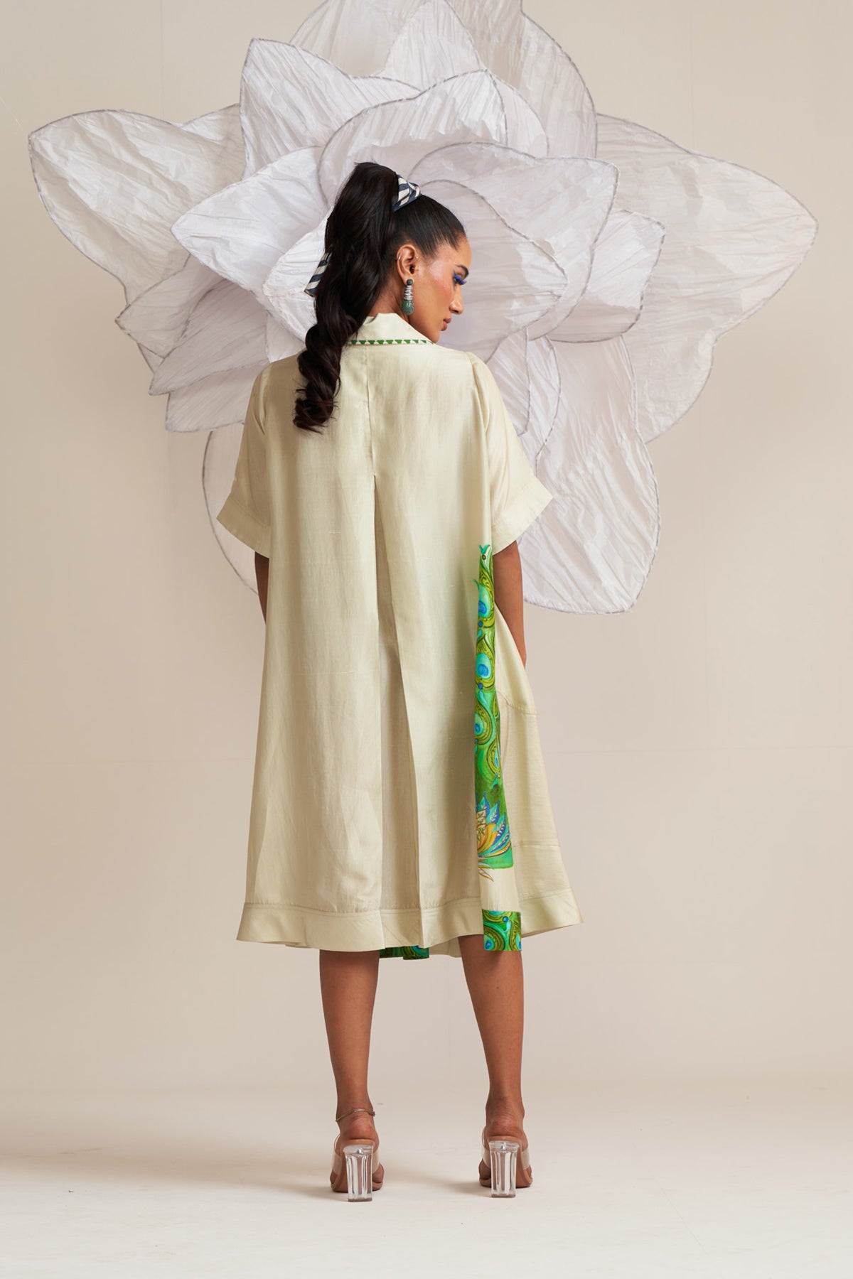 A line patch pocket dress