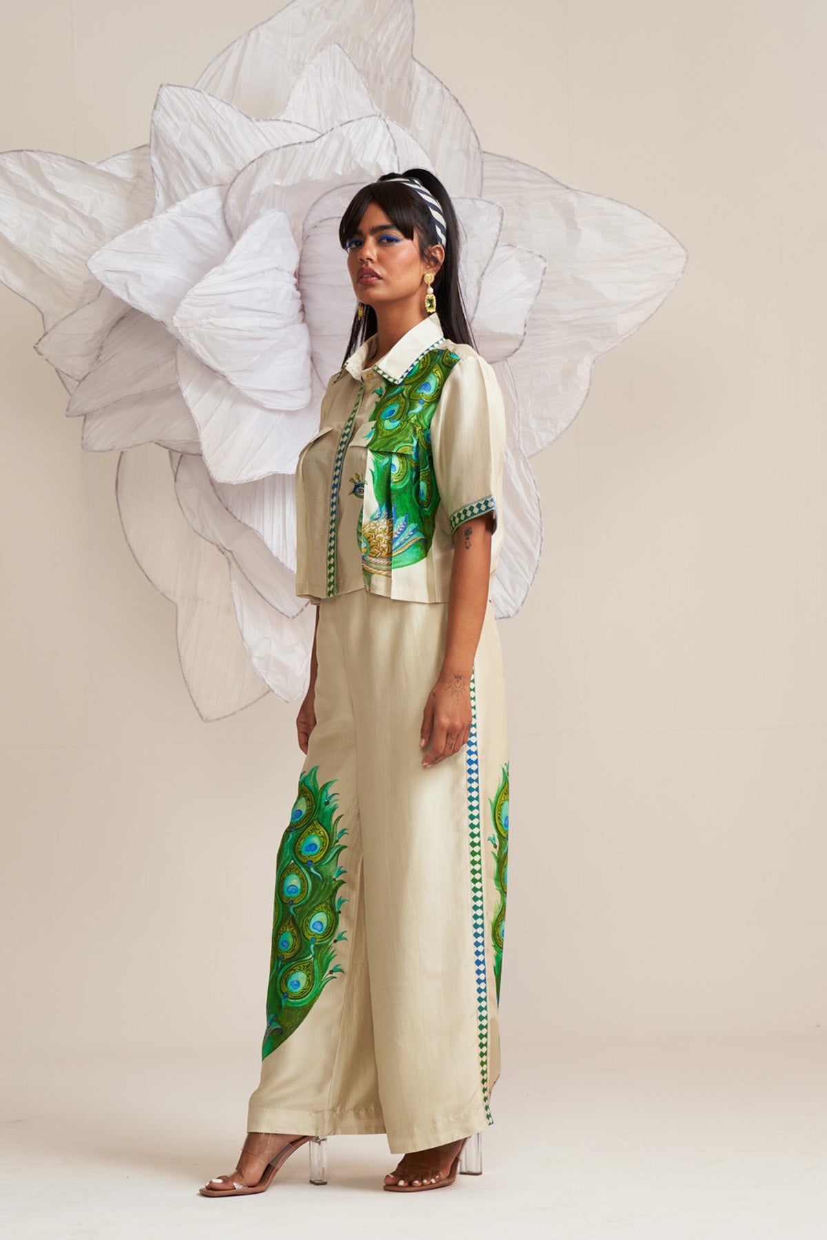 Front pleat detail shirt