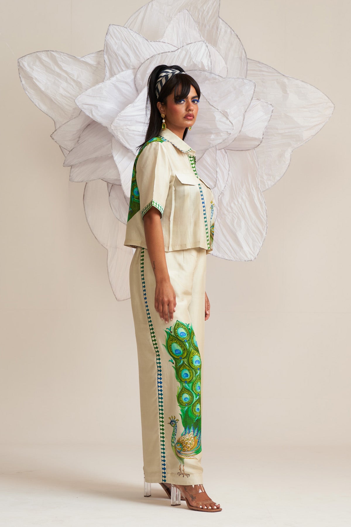 Front pleat detail shirt