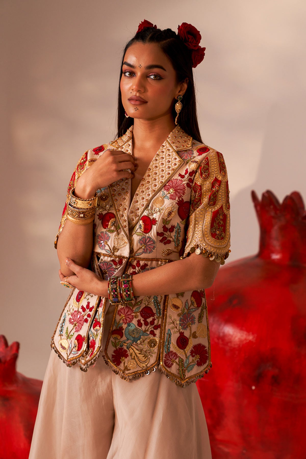 Peplum top set