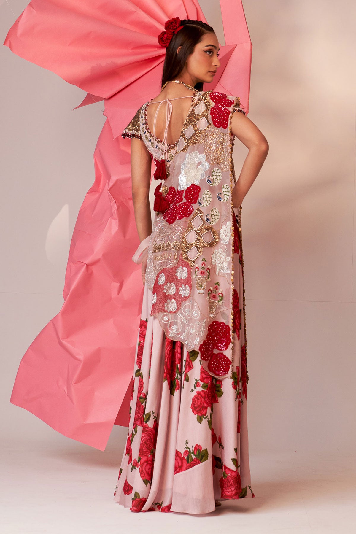 Paradise drape and sharara set