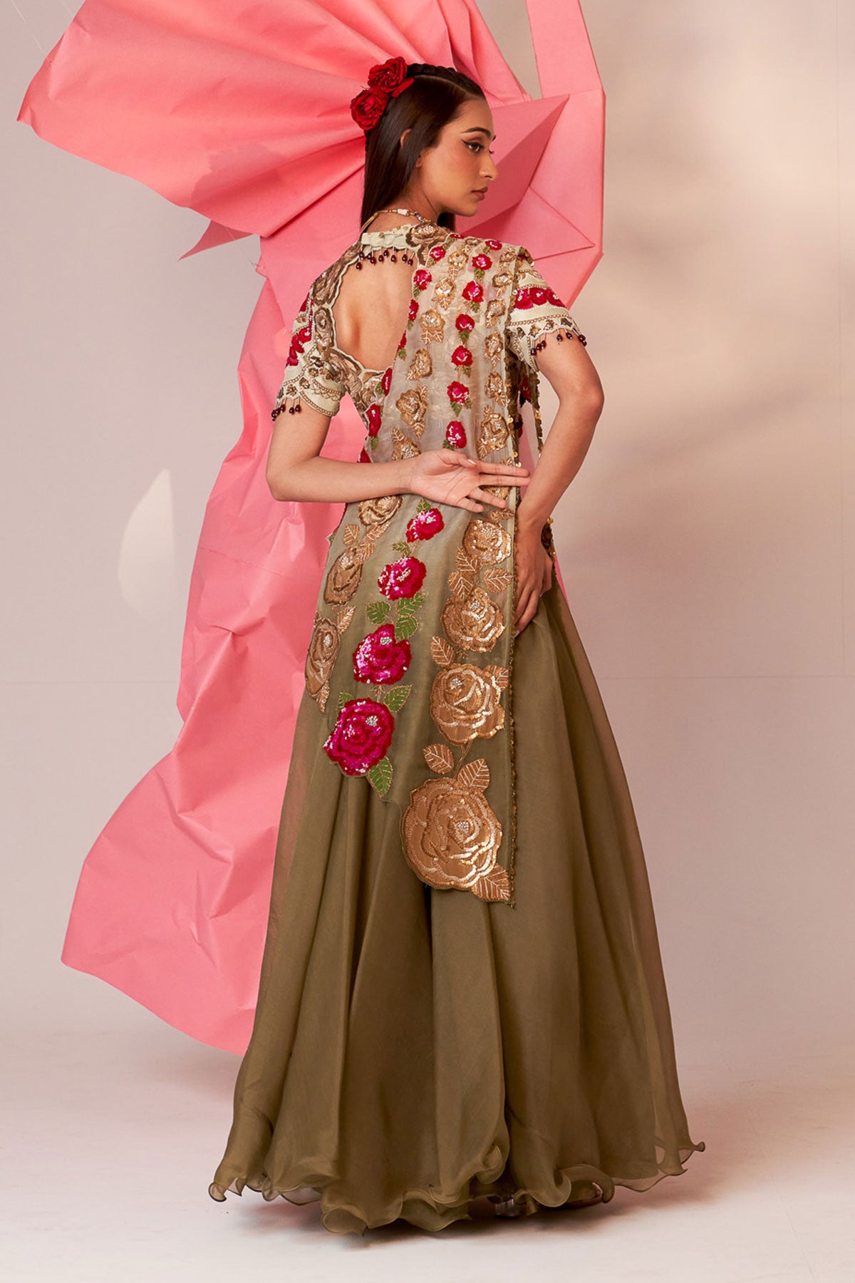 Drape sharara set